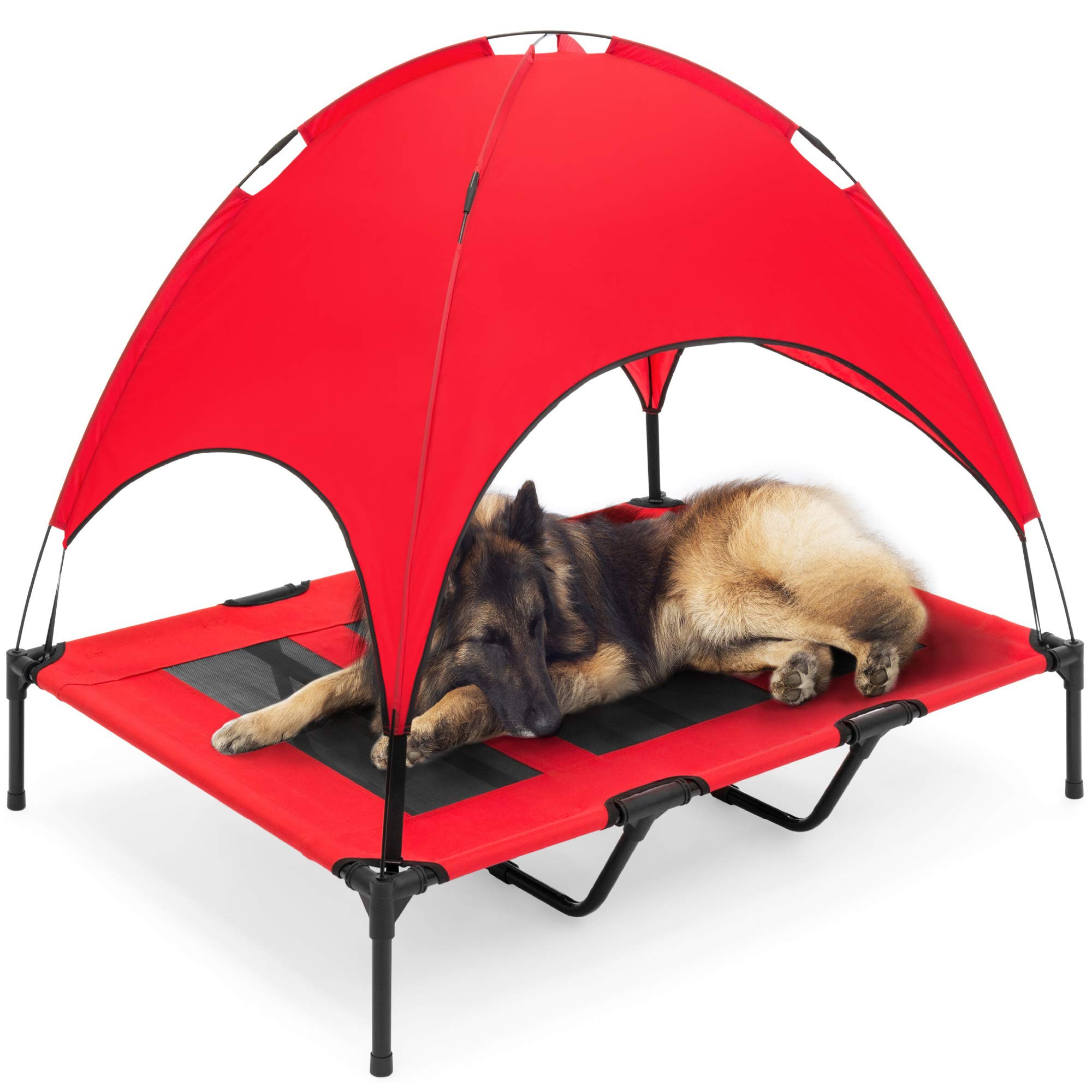 Best Choice Products 48in Elevated Dog Bed w/Removable Canopy