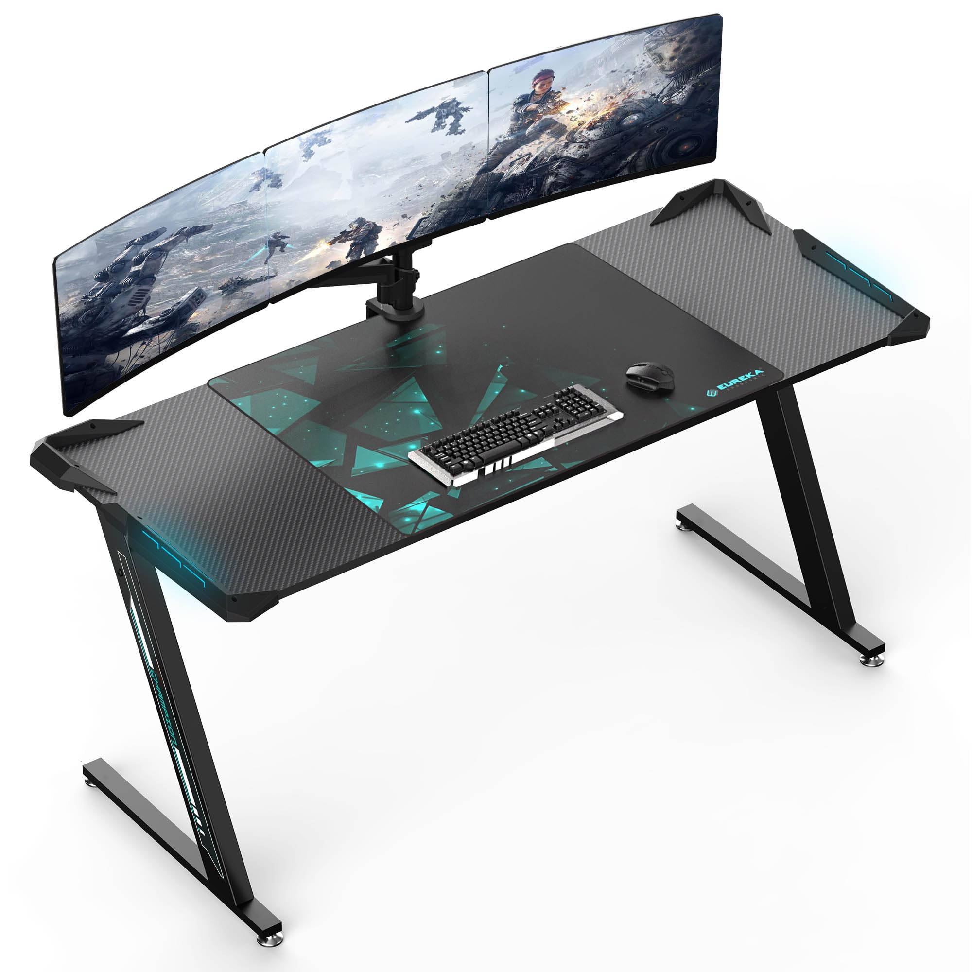 EUREKA ERGONOMIC 60-Inch Gaming Desk