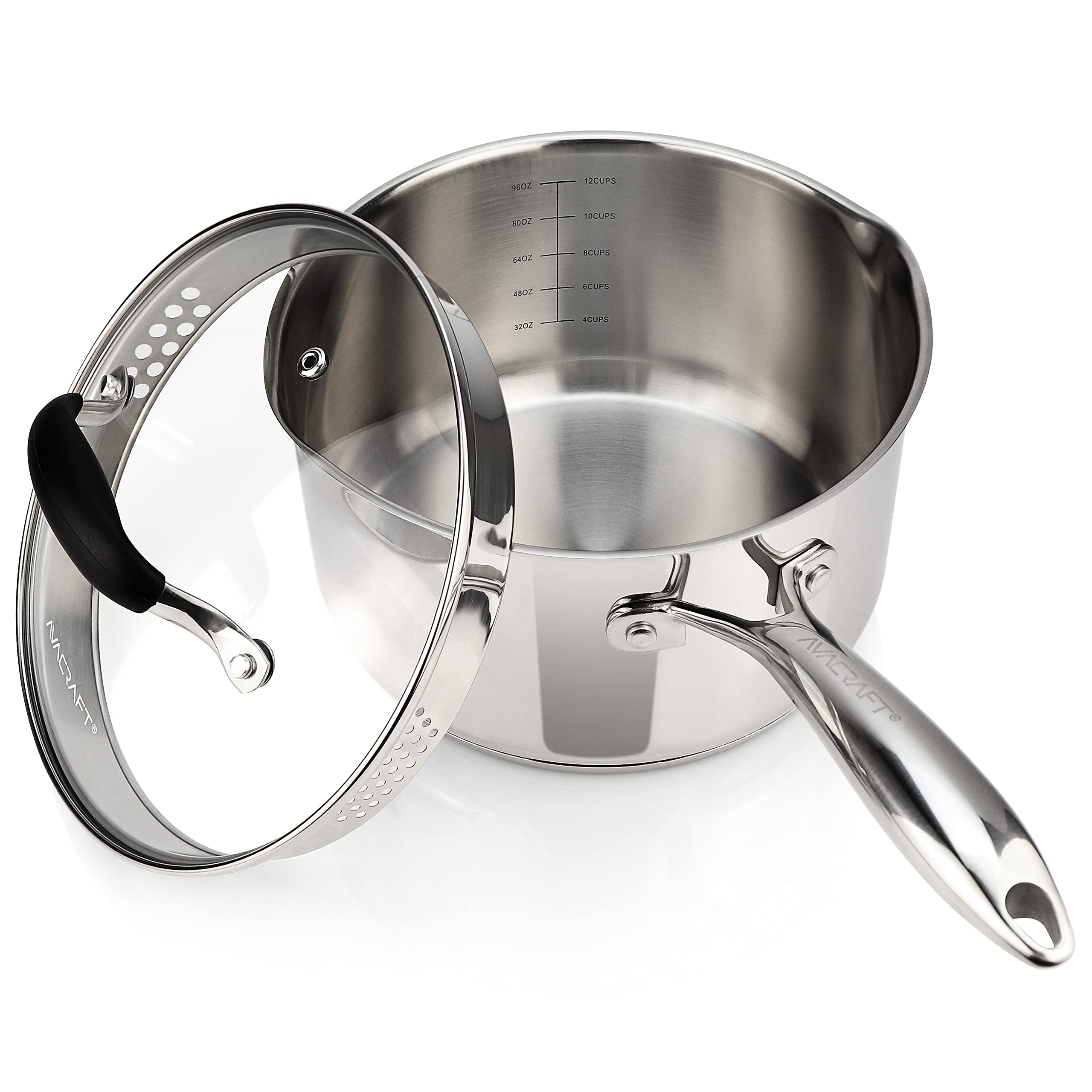 AVACRAFT 3.5 Quart Stainless Steel Saucepan