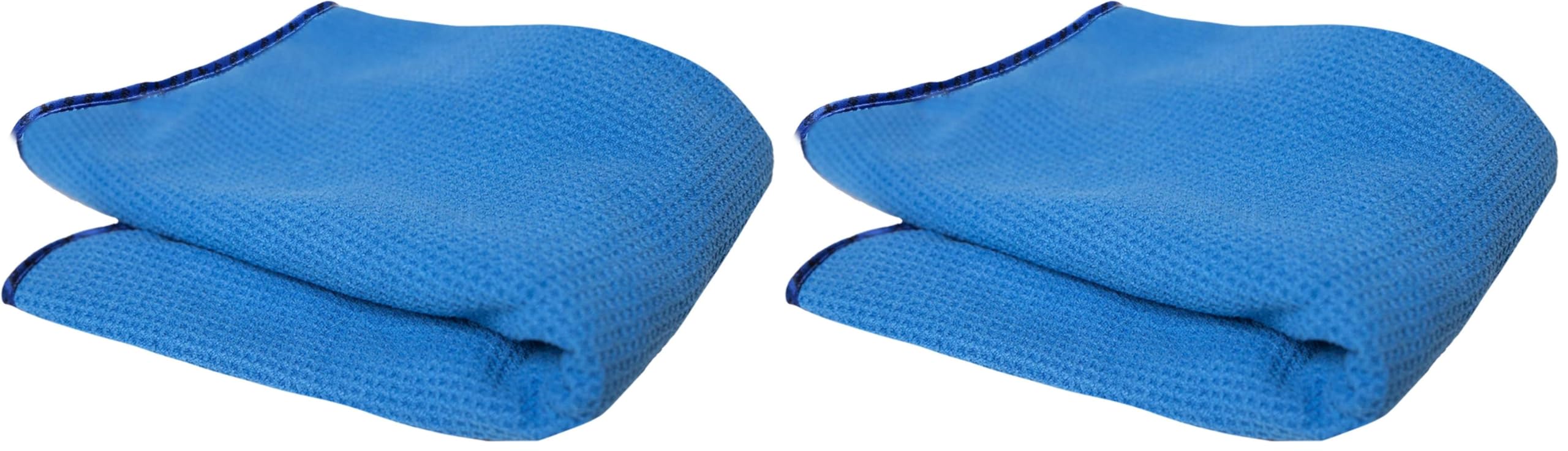 Chemical Guys Waffle Weave Towels, Blue, 2-Pack