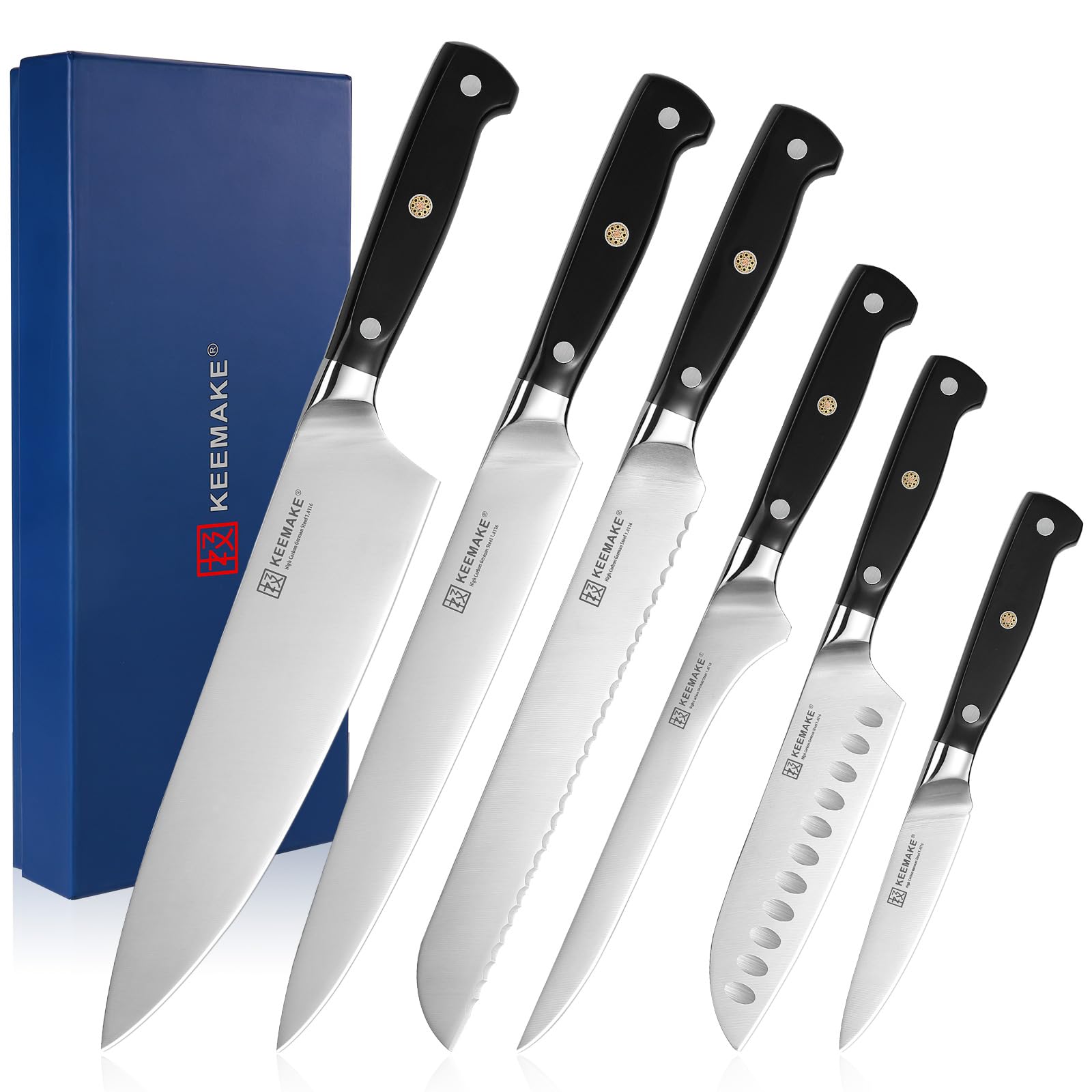 KEEMAKE 6-Piece Forged Knife Set