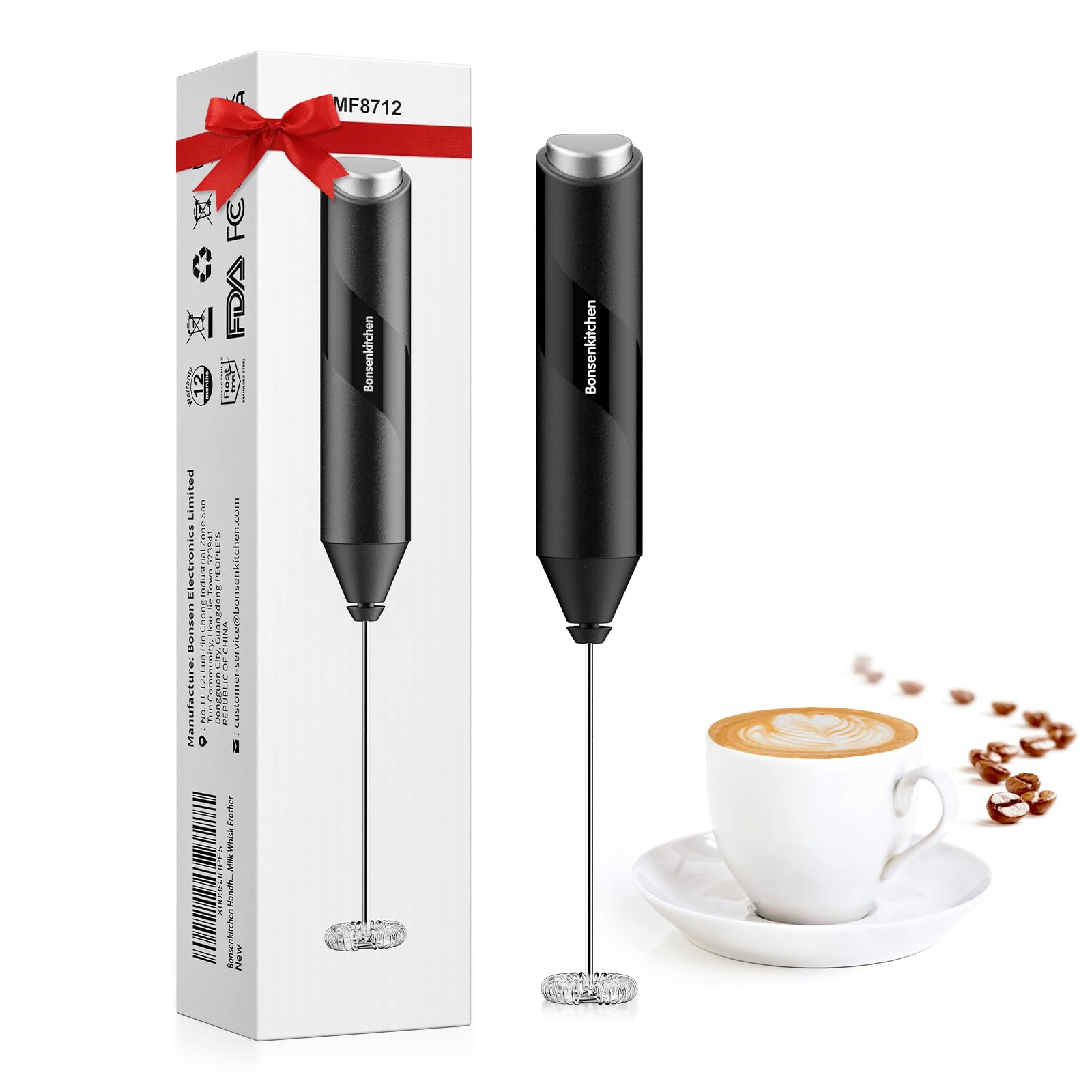 Bonsenkitchen Handheld Milk Frother