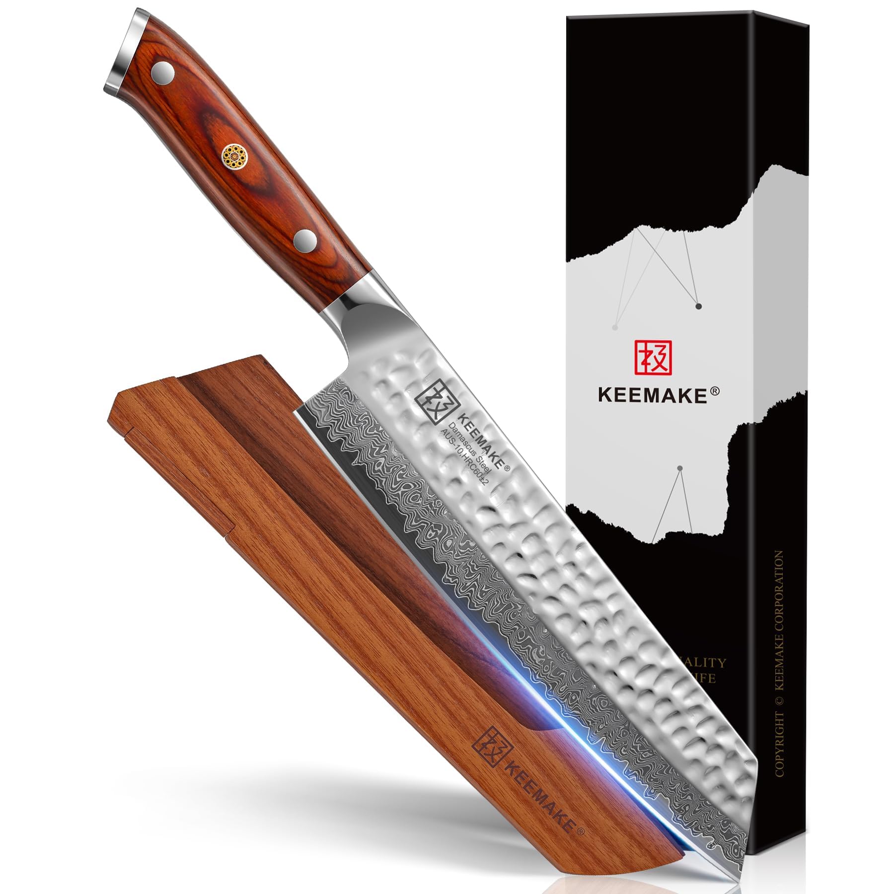 8-Inch Damascus VG10 Kiritsuke Chef Knife