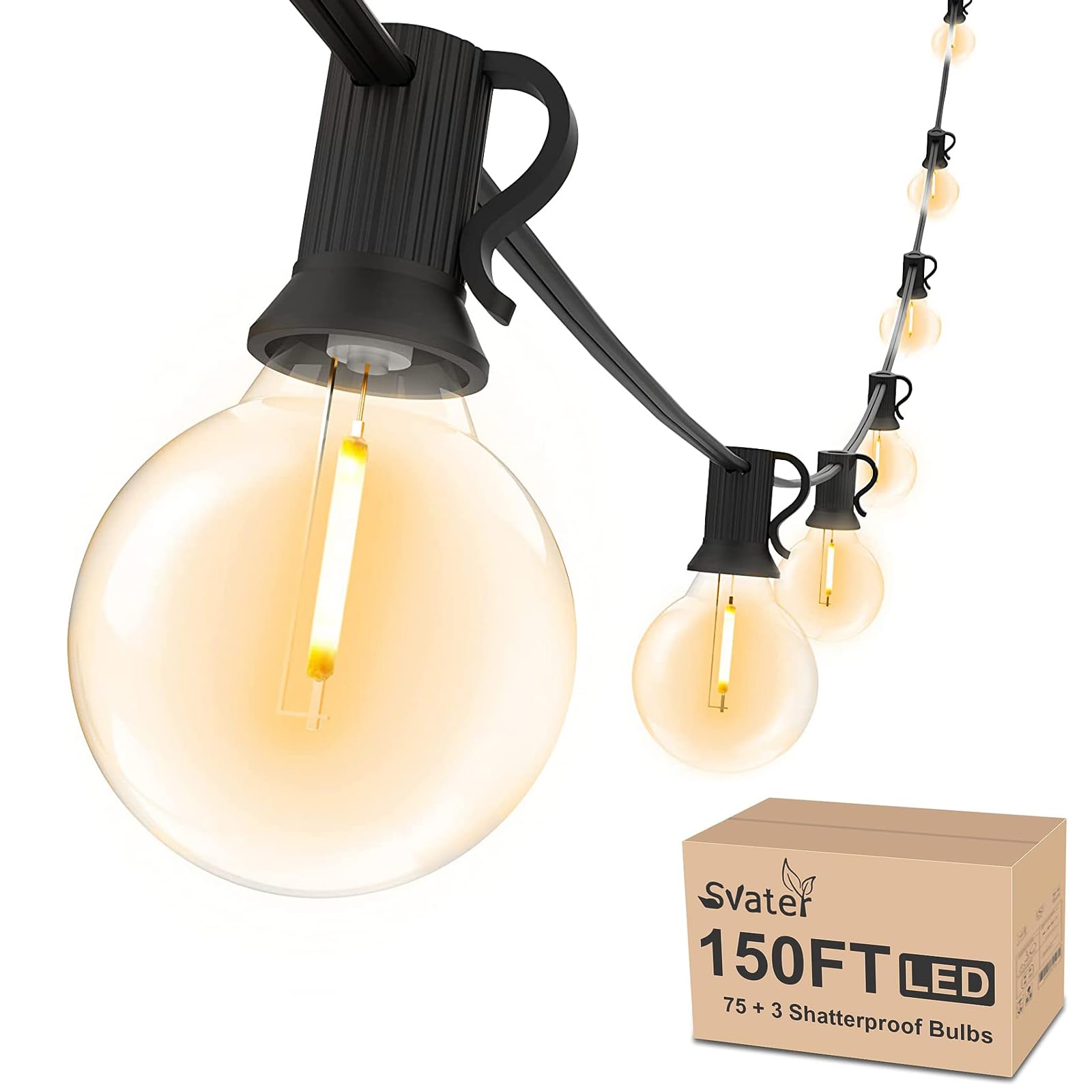 Svater 150 FT G40 Outdoor String Lights