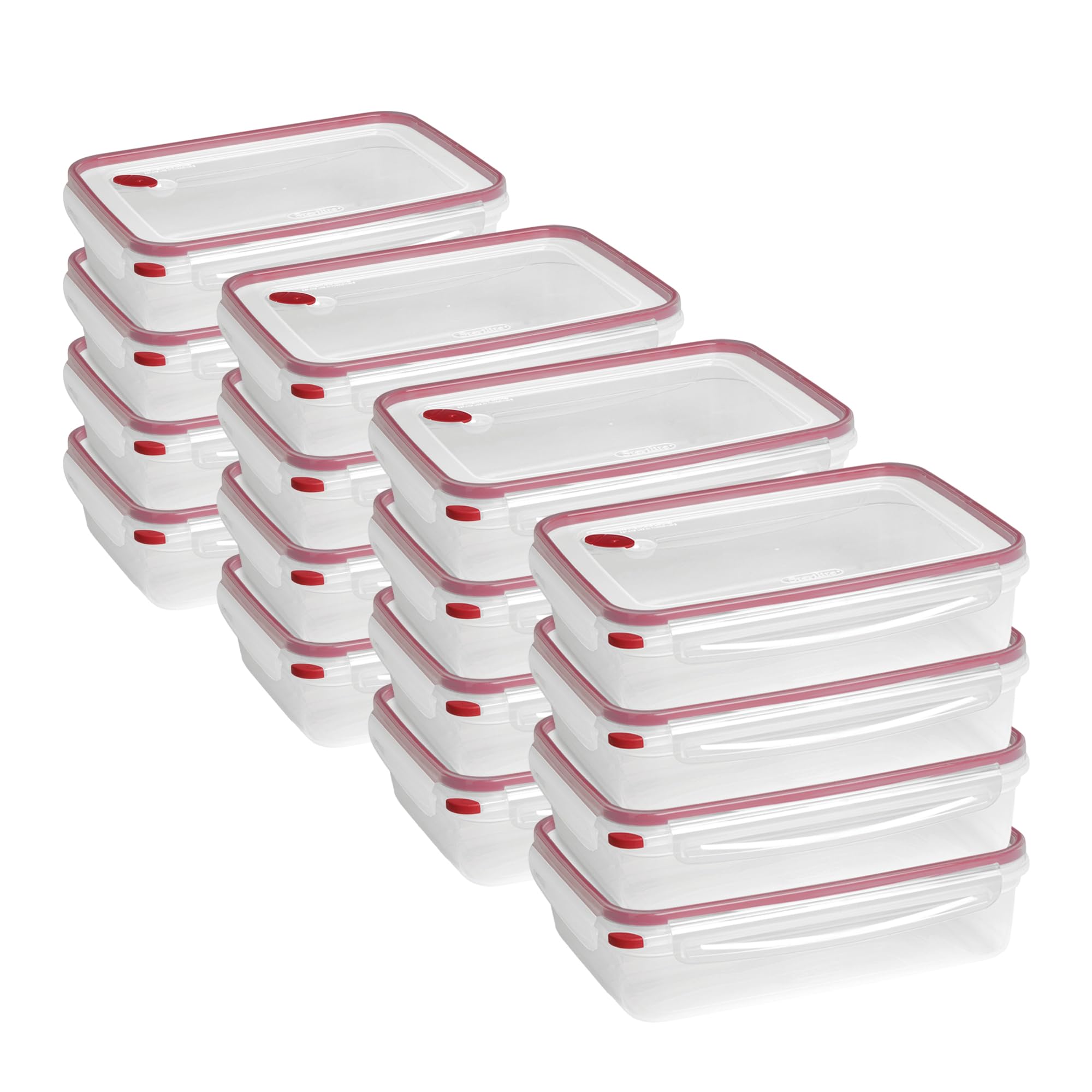 Sterilite Ultra-Seal 16-Cup Rectangle, 16-Pack