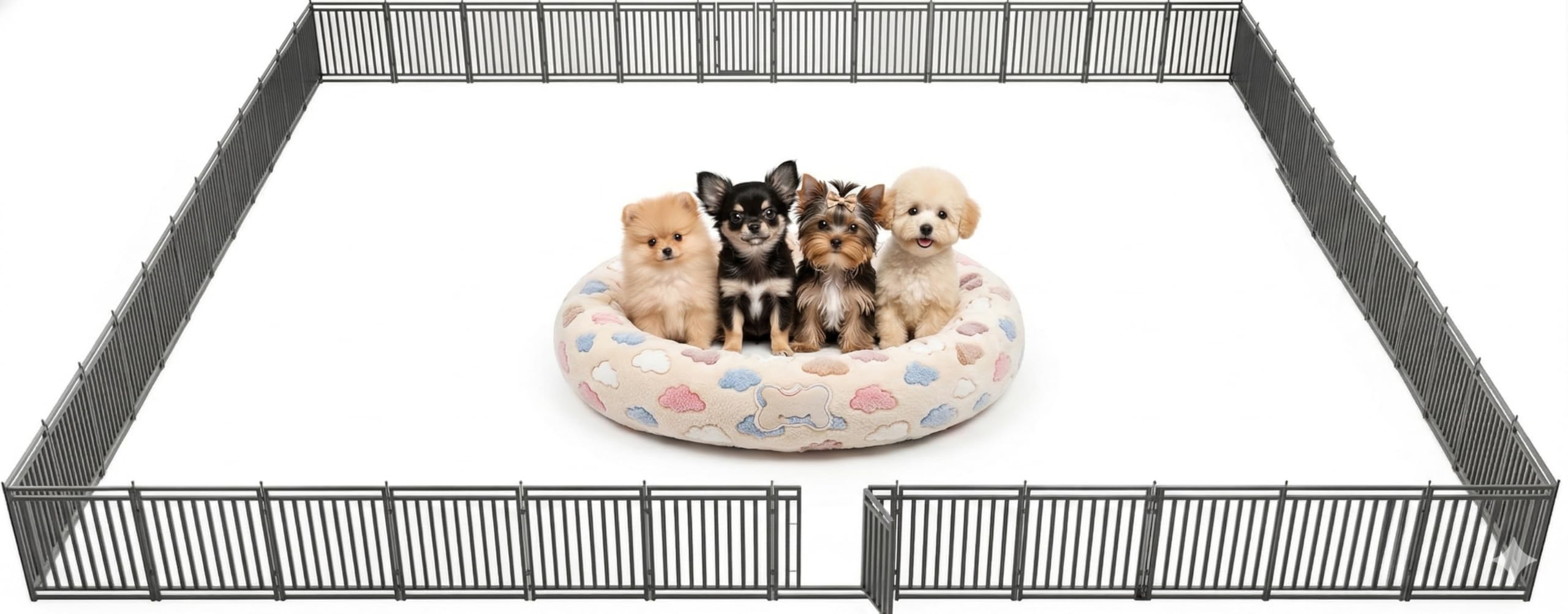 Petorldog 40-Inch Metal Dog Playpen, 48 Panels
