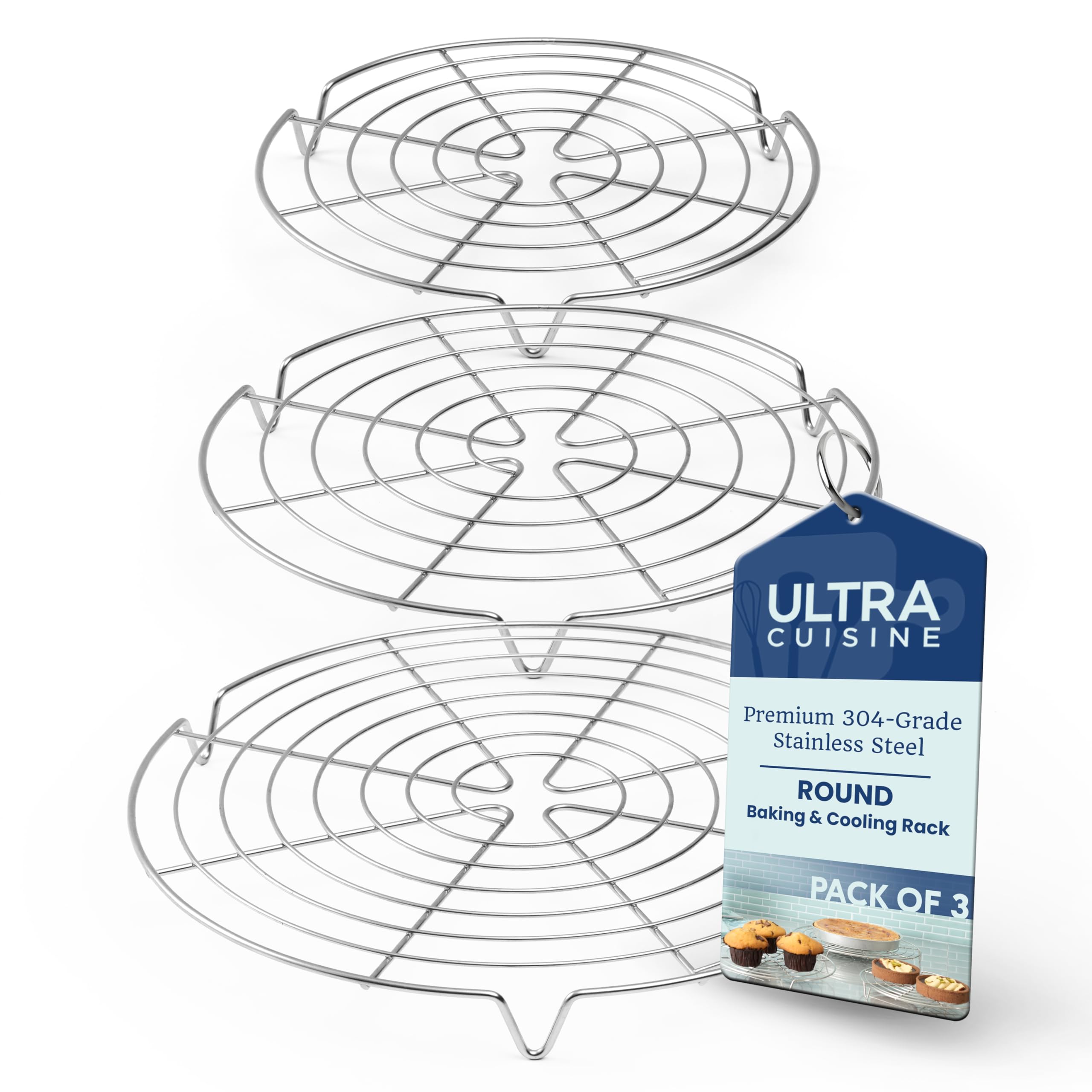 Ultra Cuisine Round Cooling Rack Set
