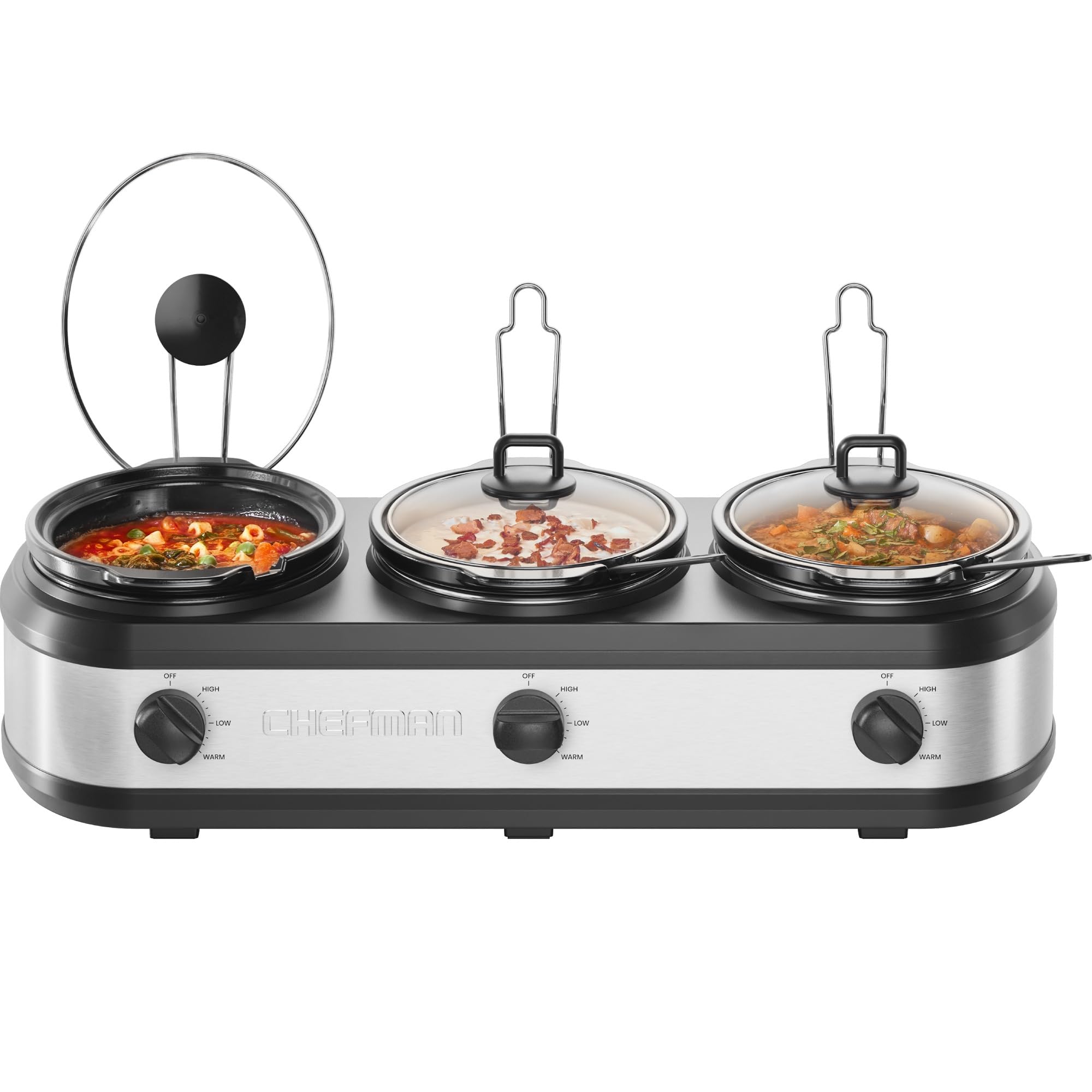 Chefman Triple Slow Cooker and Food Warmer