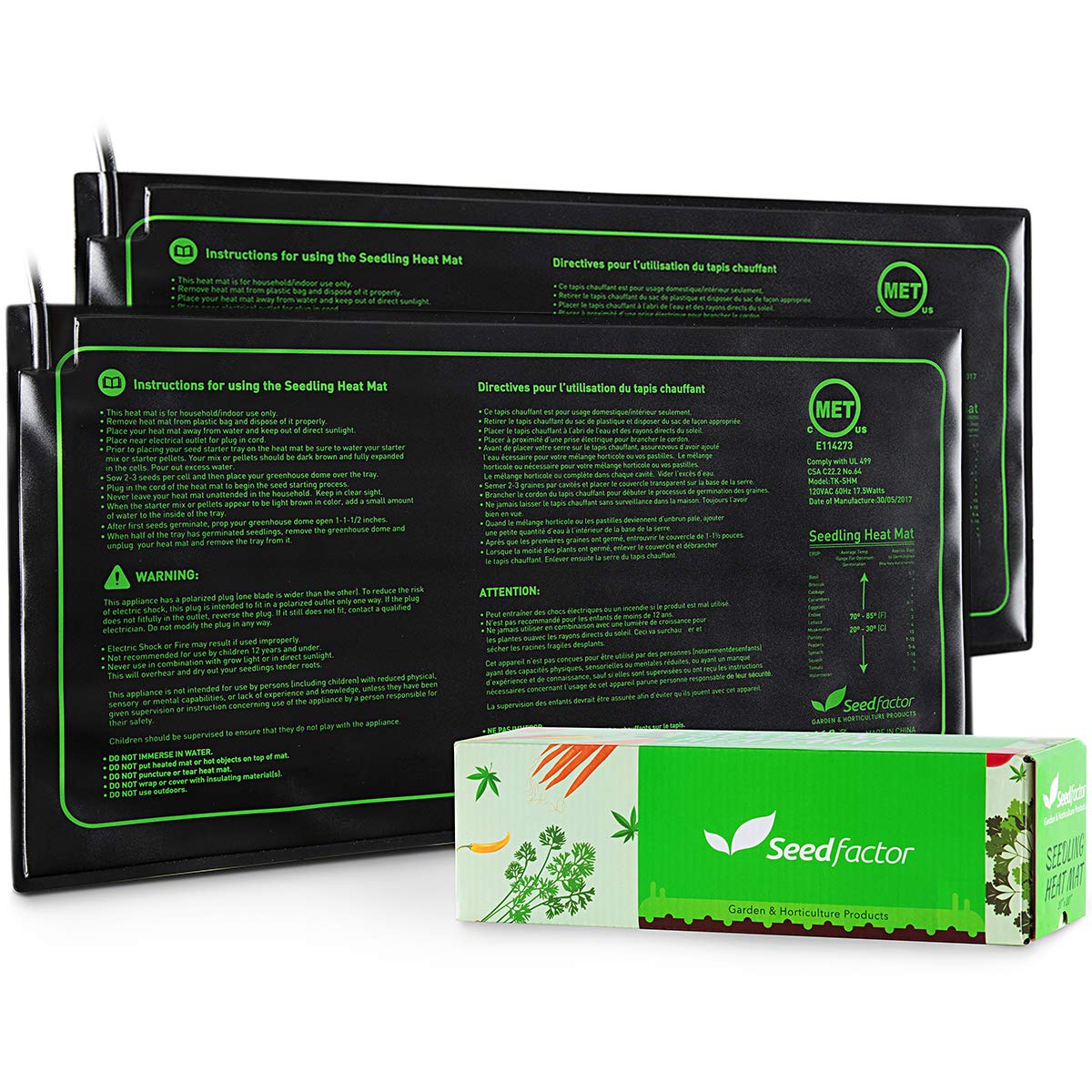 Seedfactor 2-Pack Seedling Heat Mats