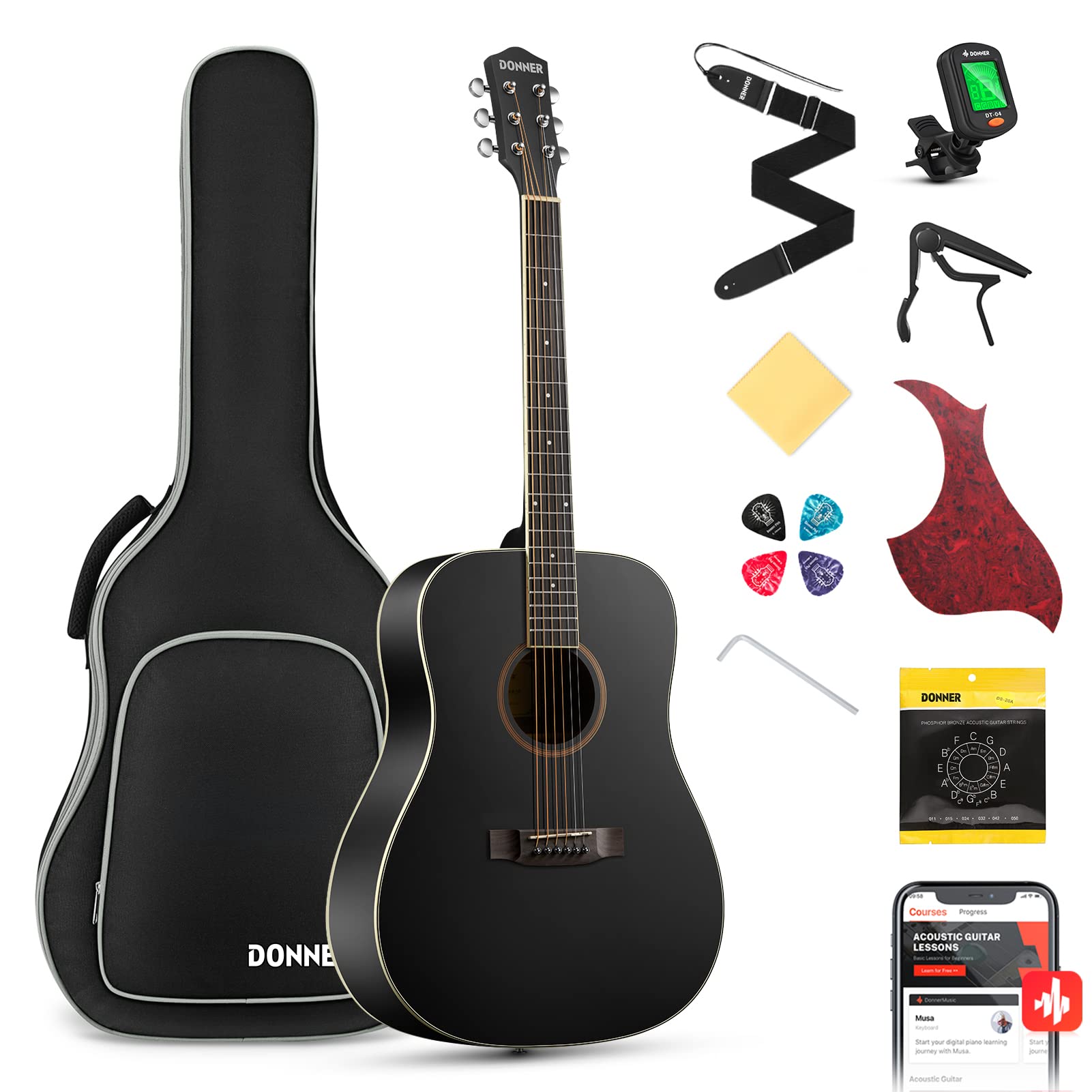 Donner DAG-1B 41-Inch Acoustic Guitar