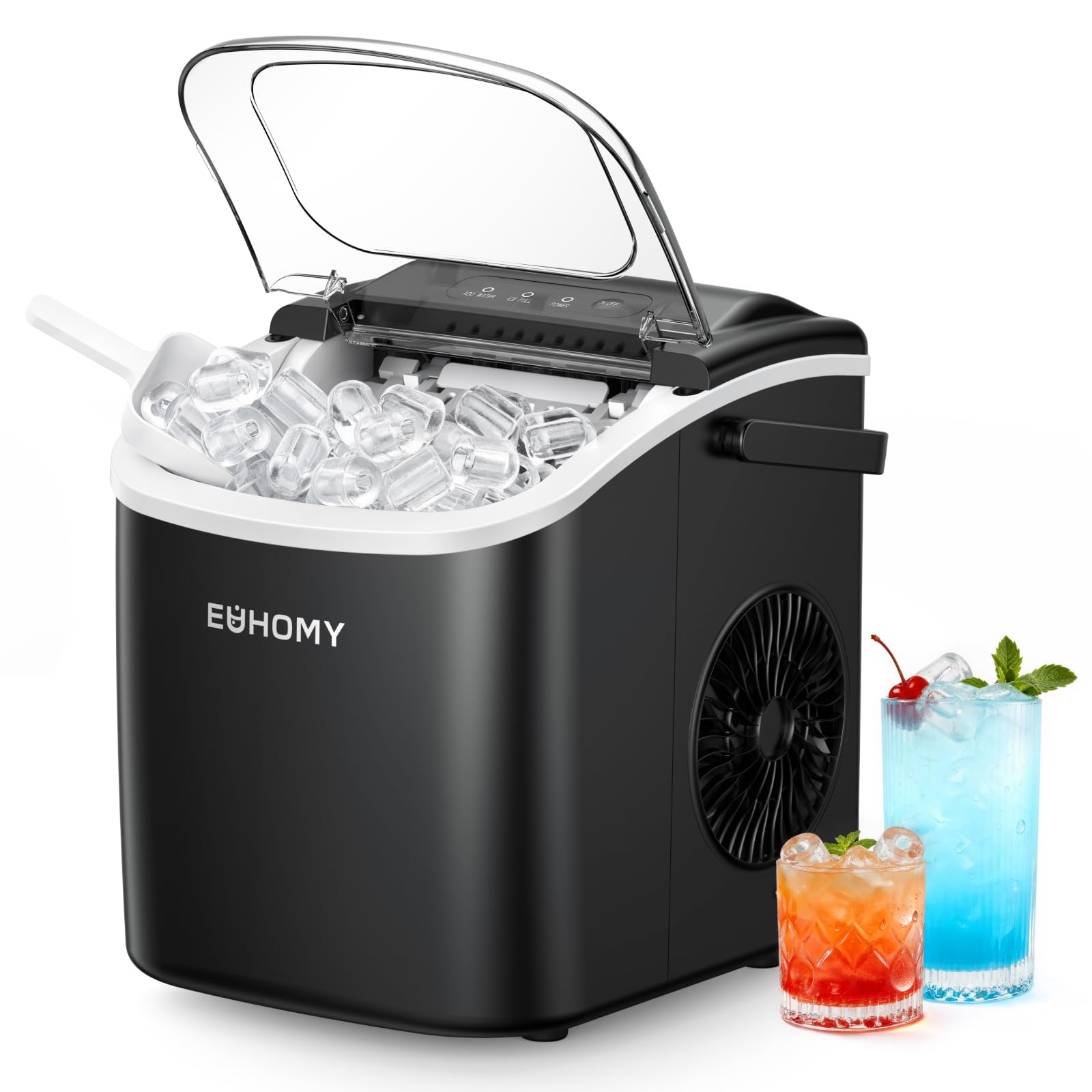 EUHOMY Countertop Ice Maker with Handle