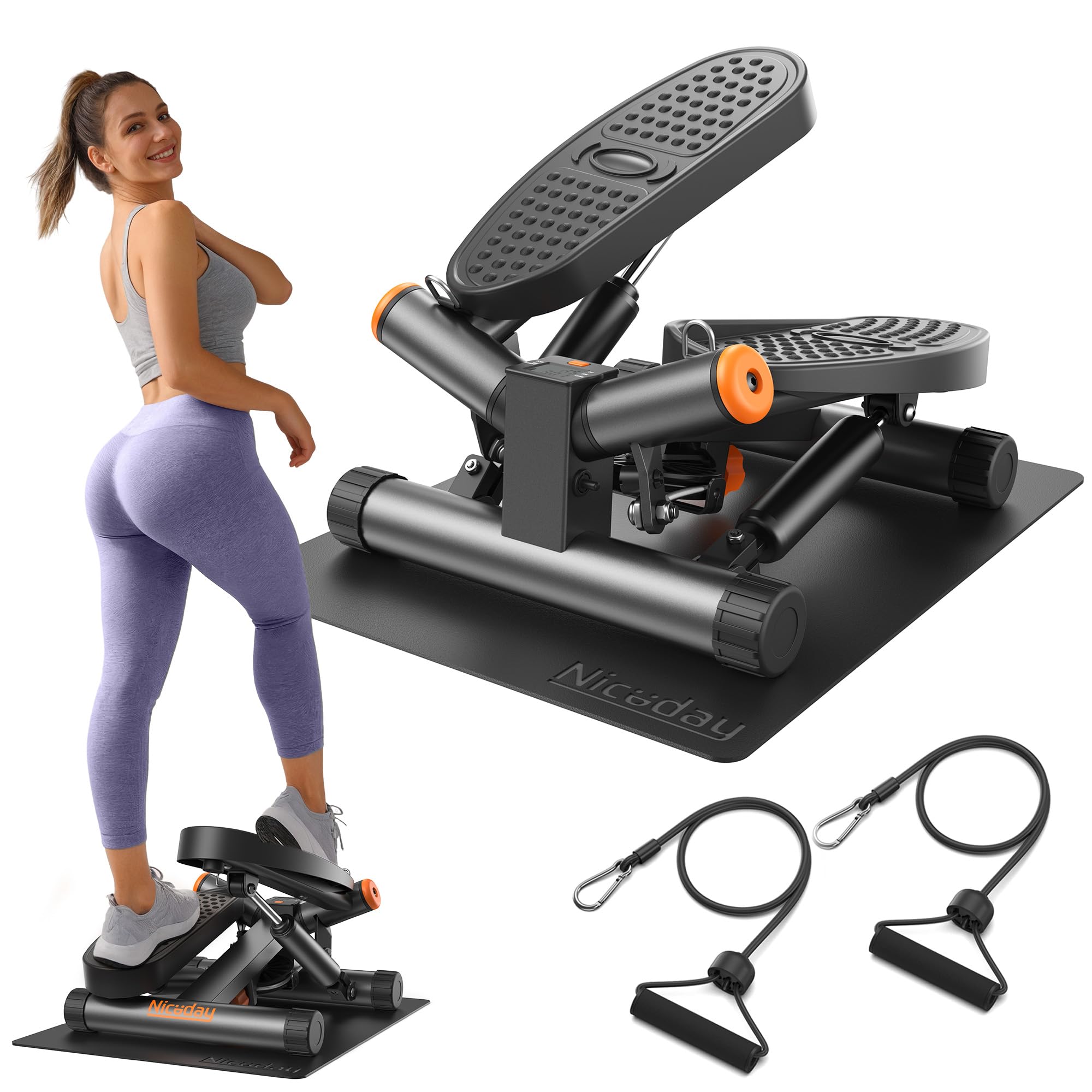 Niceday Twist Stepper with Resistance Bands