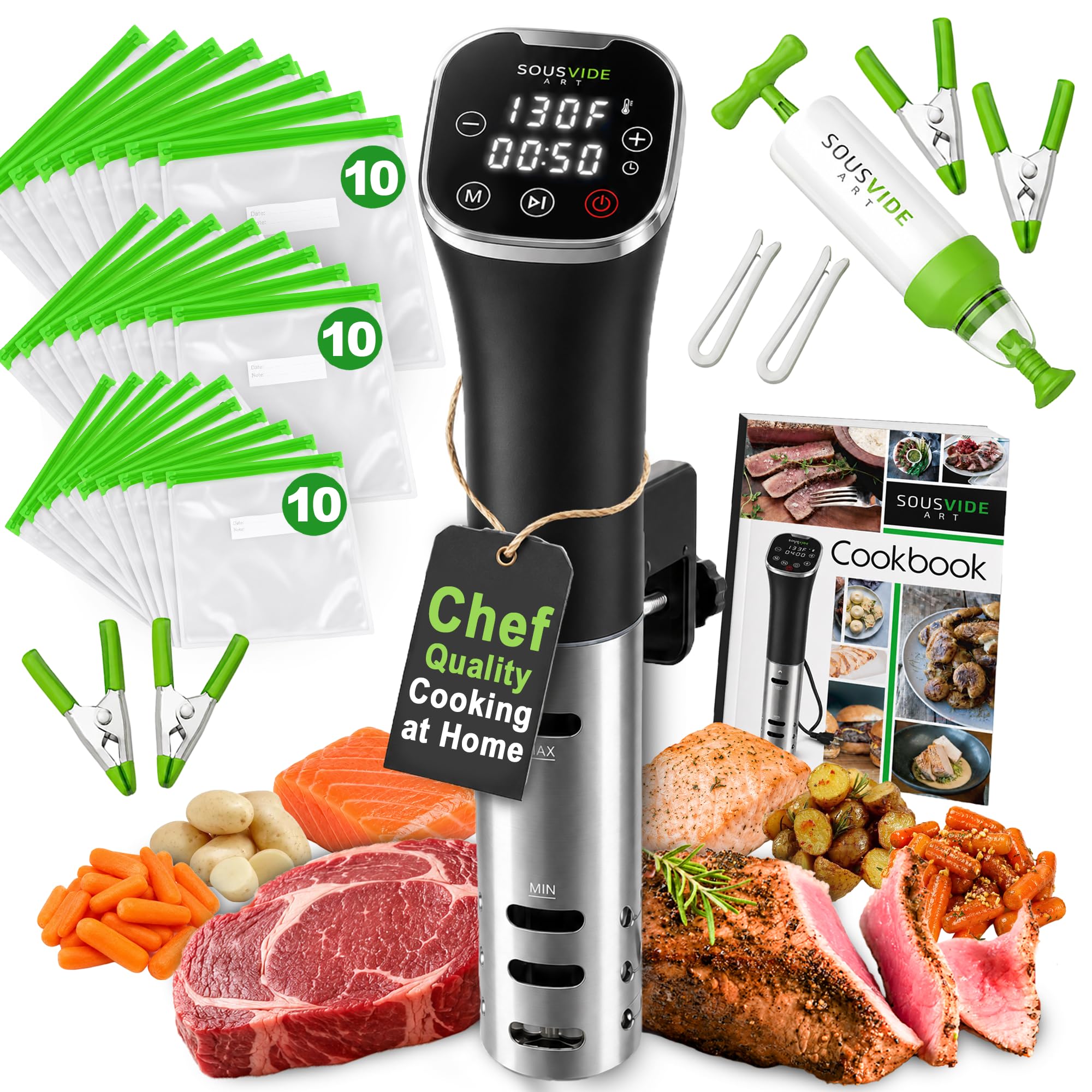 SOUSVIDE ART 800W Immersion Cooker Kit