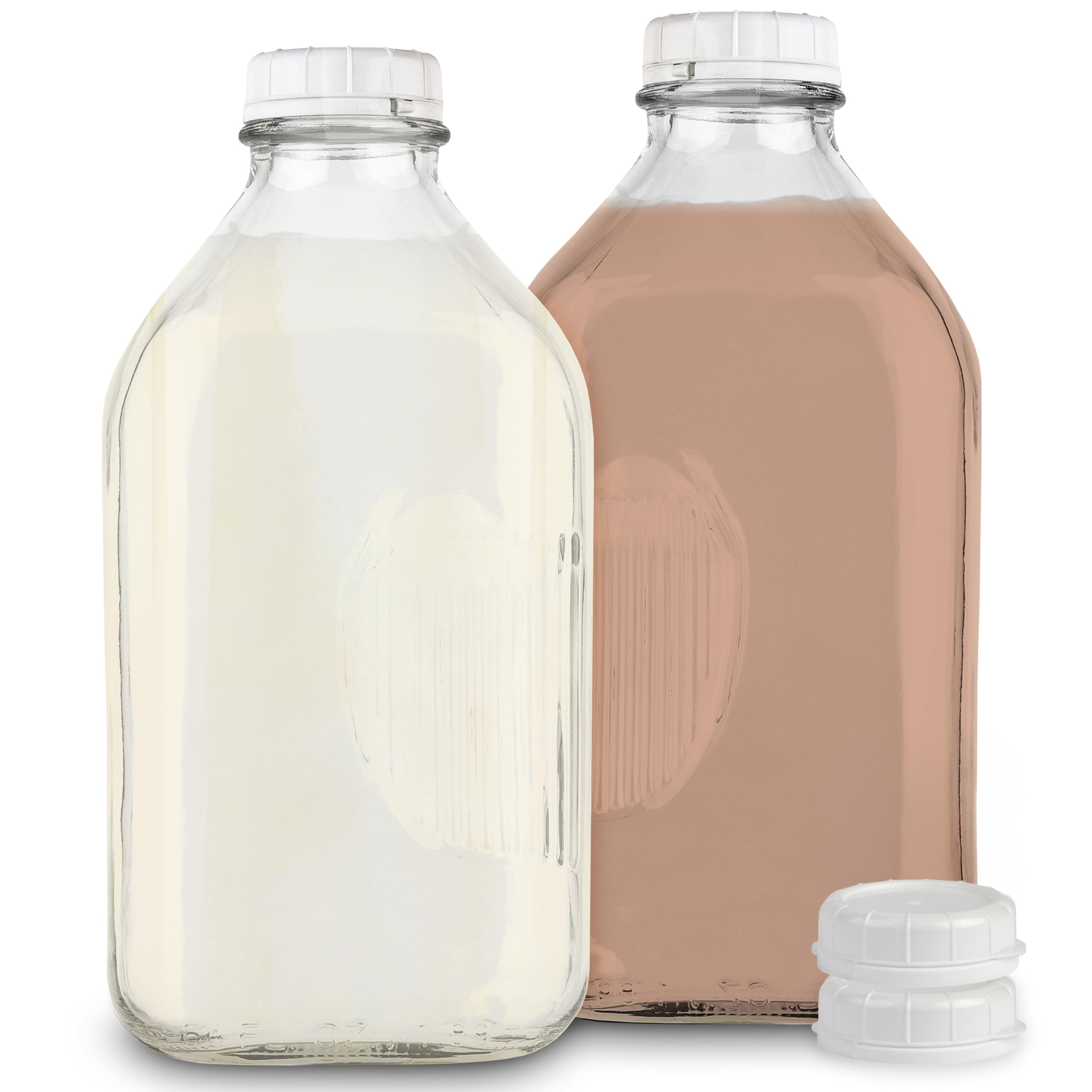 Stock Your Home 64 oz Glass Jugs 2-Pack