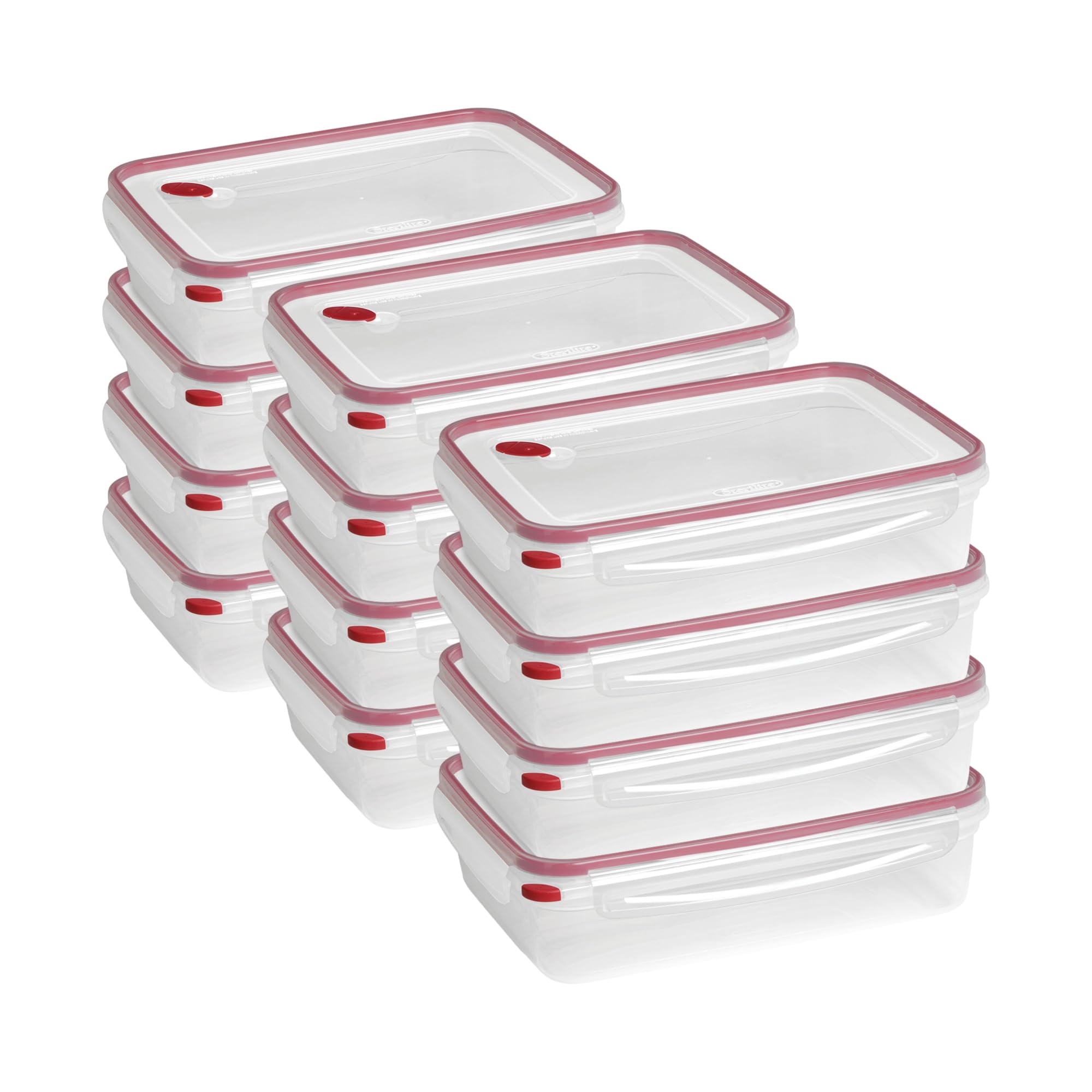Sterilite Ultra-Seal 16-Cup Rectangle, 12-Pack
