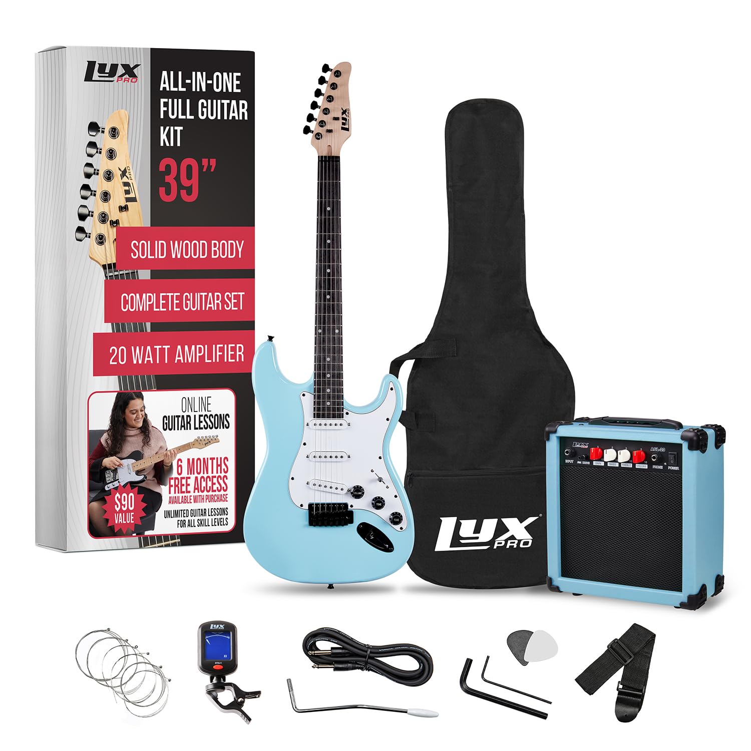 LyxPro 39 inch Electric Guitar Kit