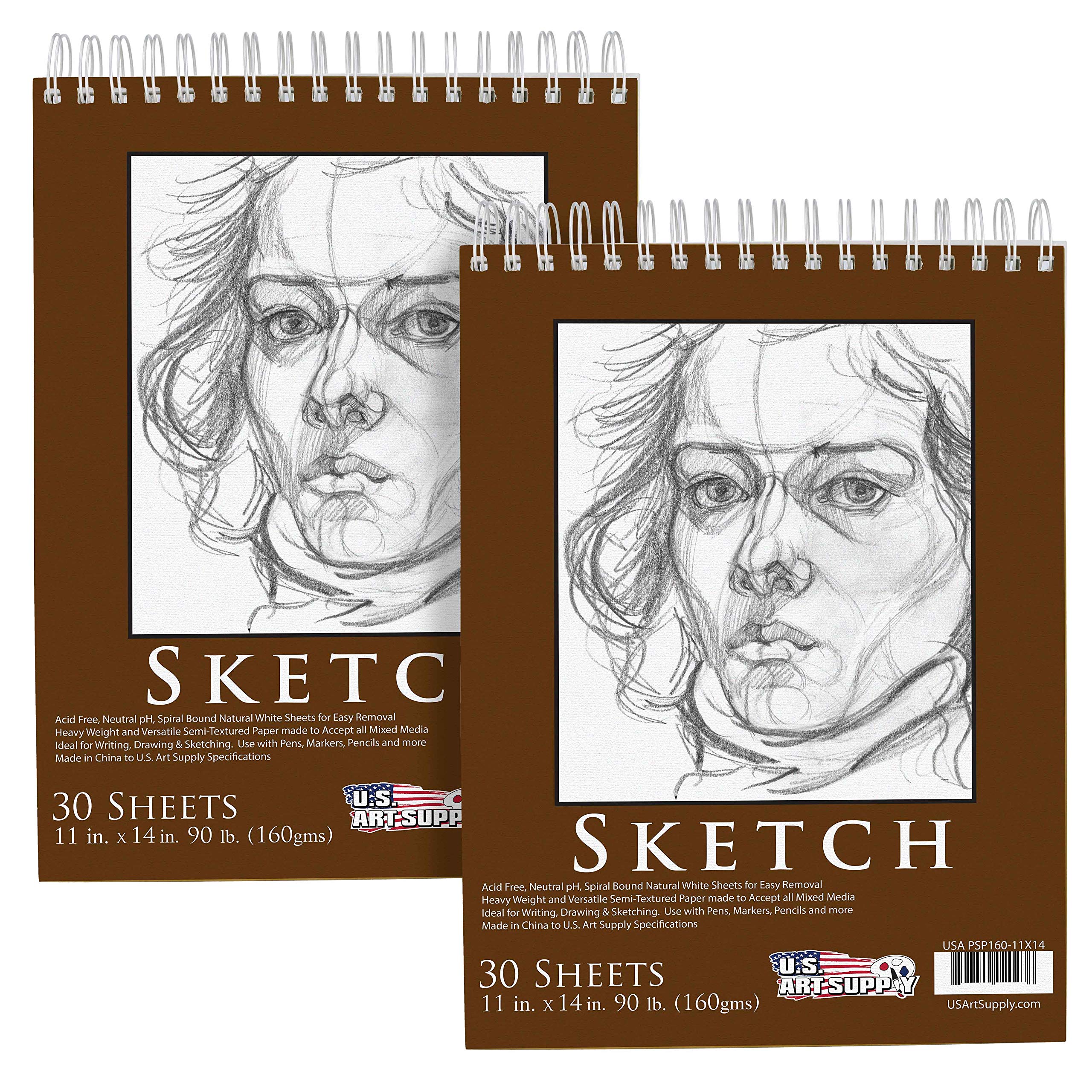 U.S. Art Supply 11 x 14 Heavy-Weight Sketch Pad