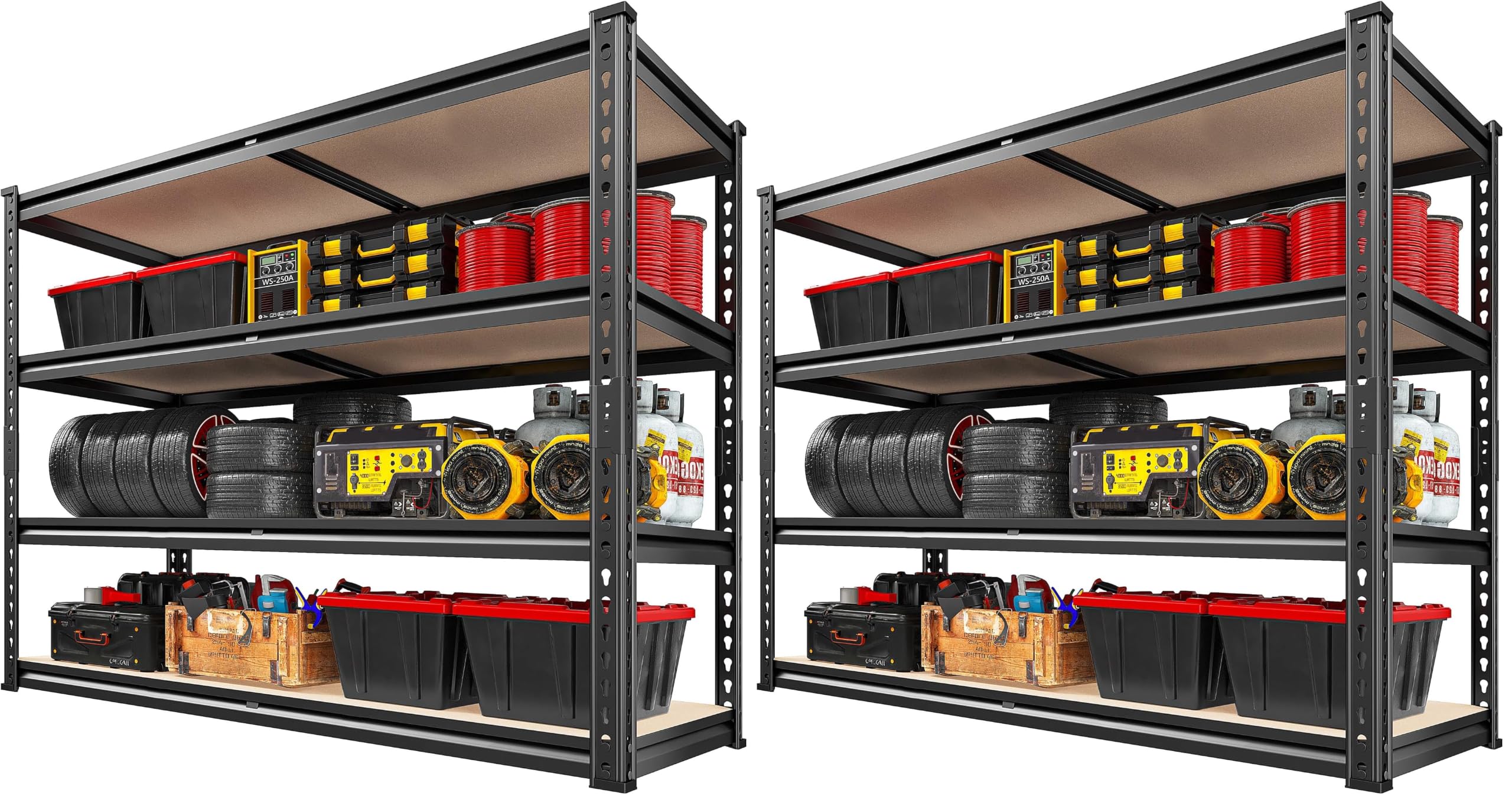 REIBII 4-Tier Adjustable Garage Shelves