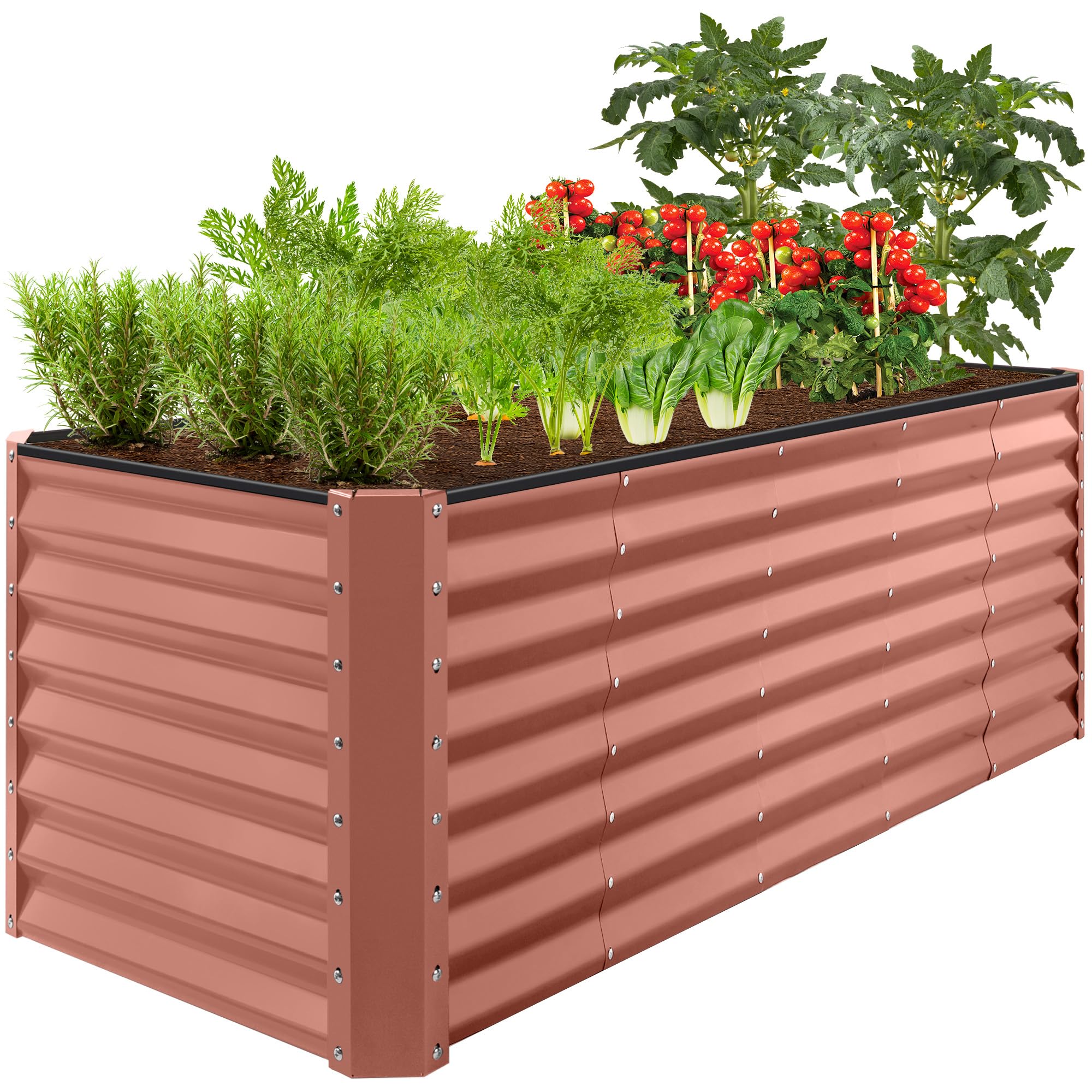 Best Choice Products 8x2x2ft Rectangular Metal Bed