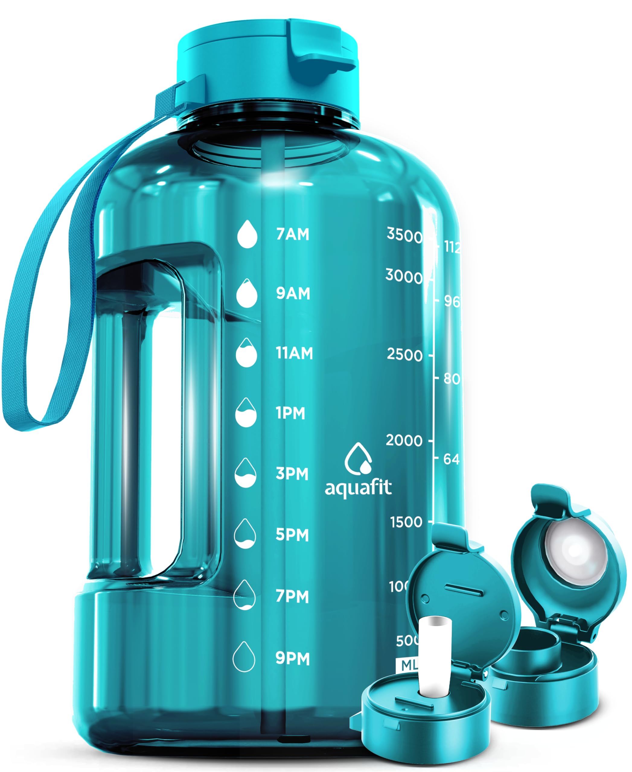 AQUAFIT 1 Gallon Water Bottle with Time Marker