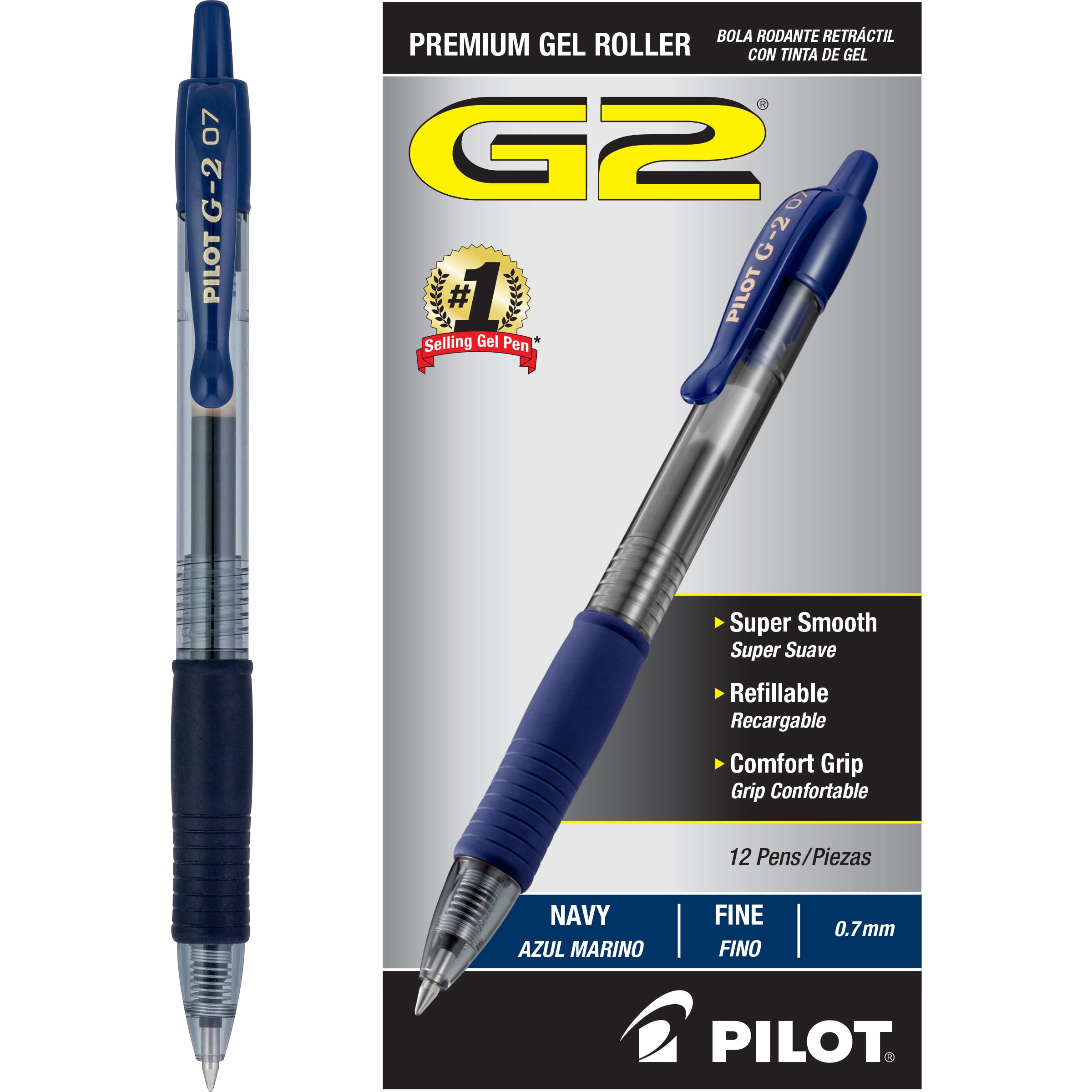 Pilot G2 Premium Fine Point, Navy, 12-Pack