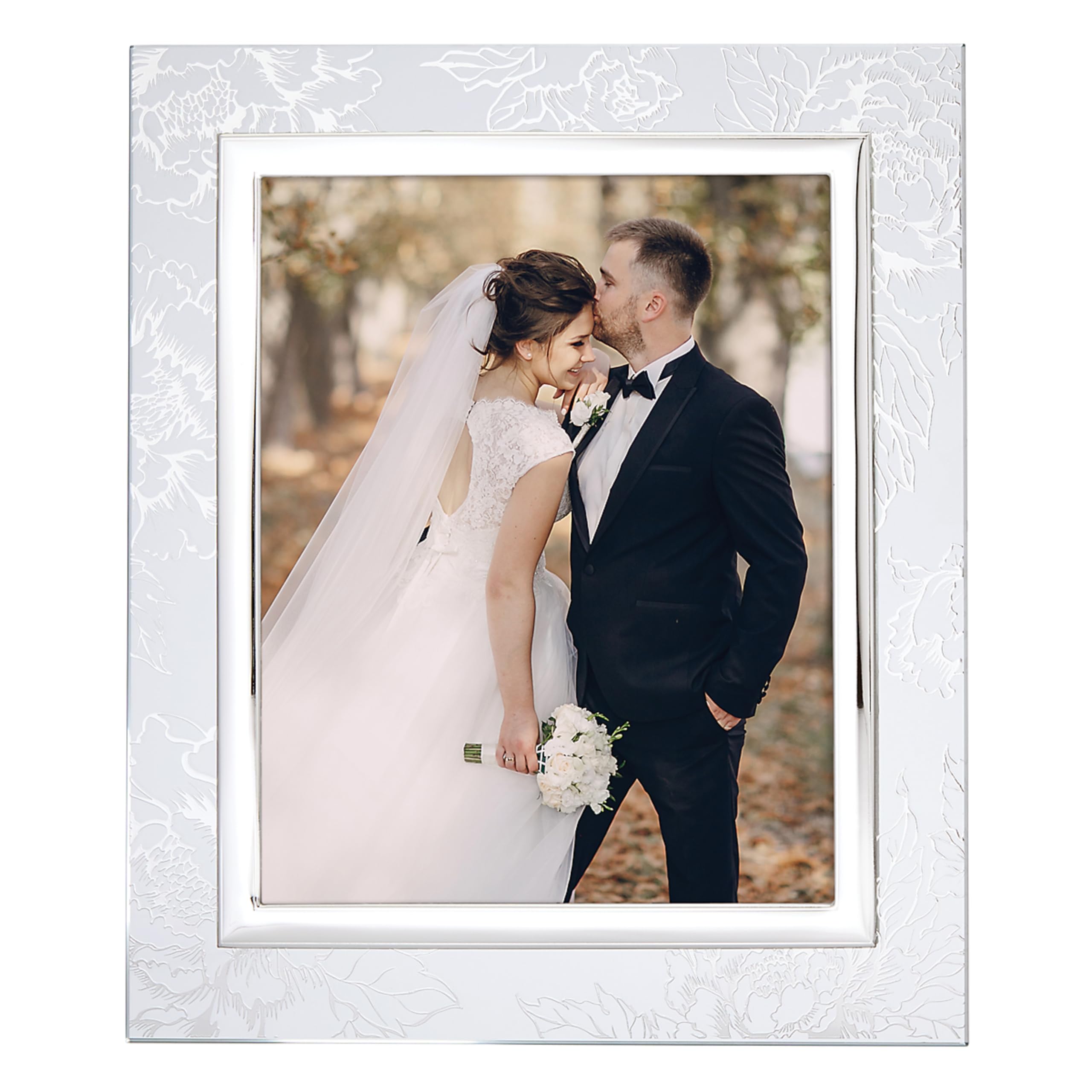 Lenox Silver Peony 8x10 Frame