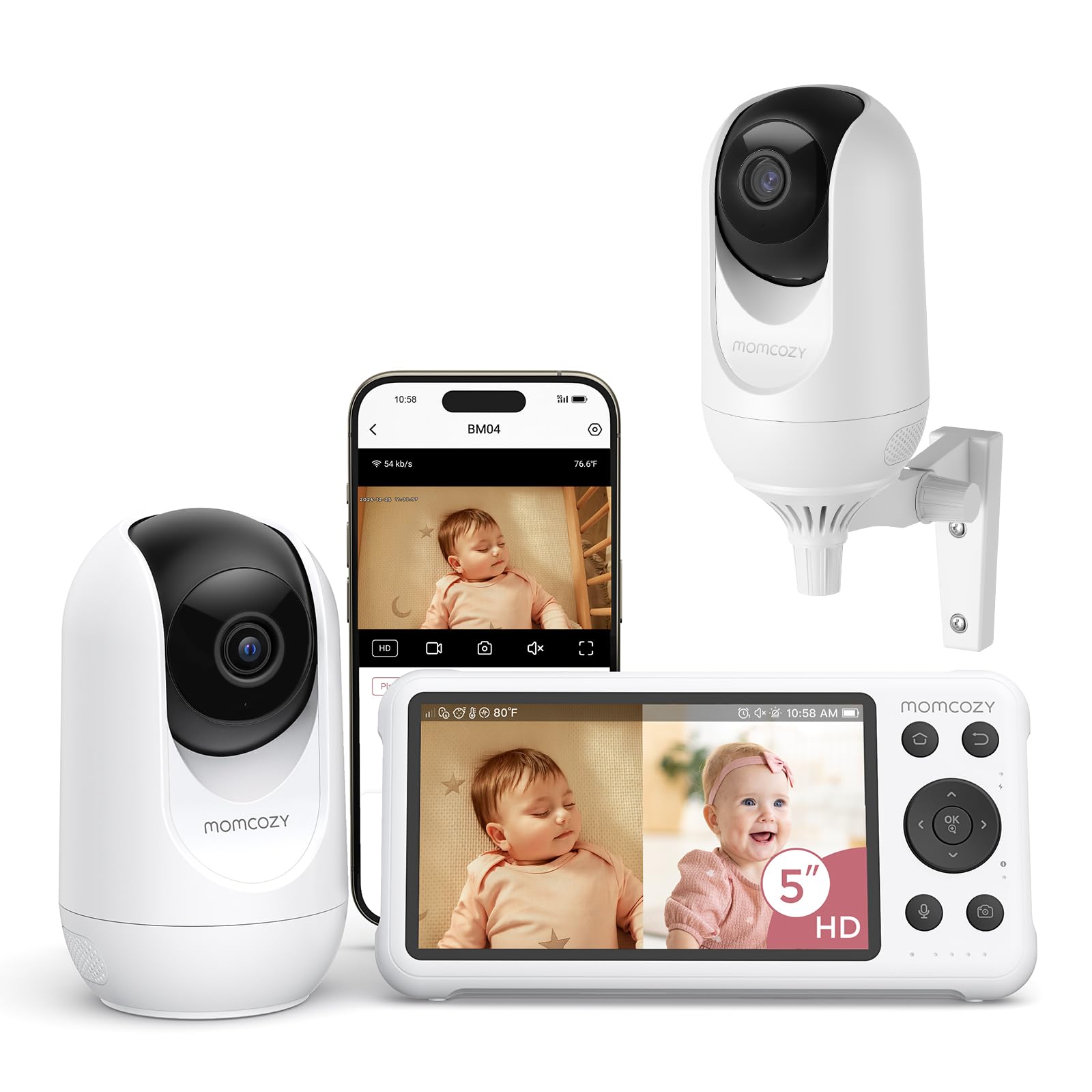 Momcozy BM04 5-inch Split-Screen Monitor