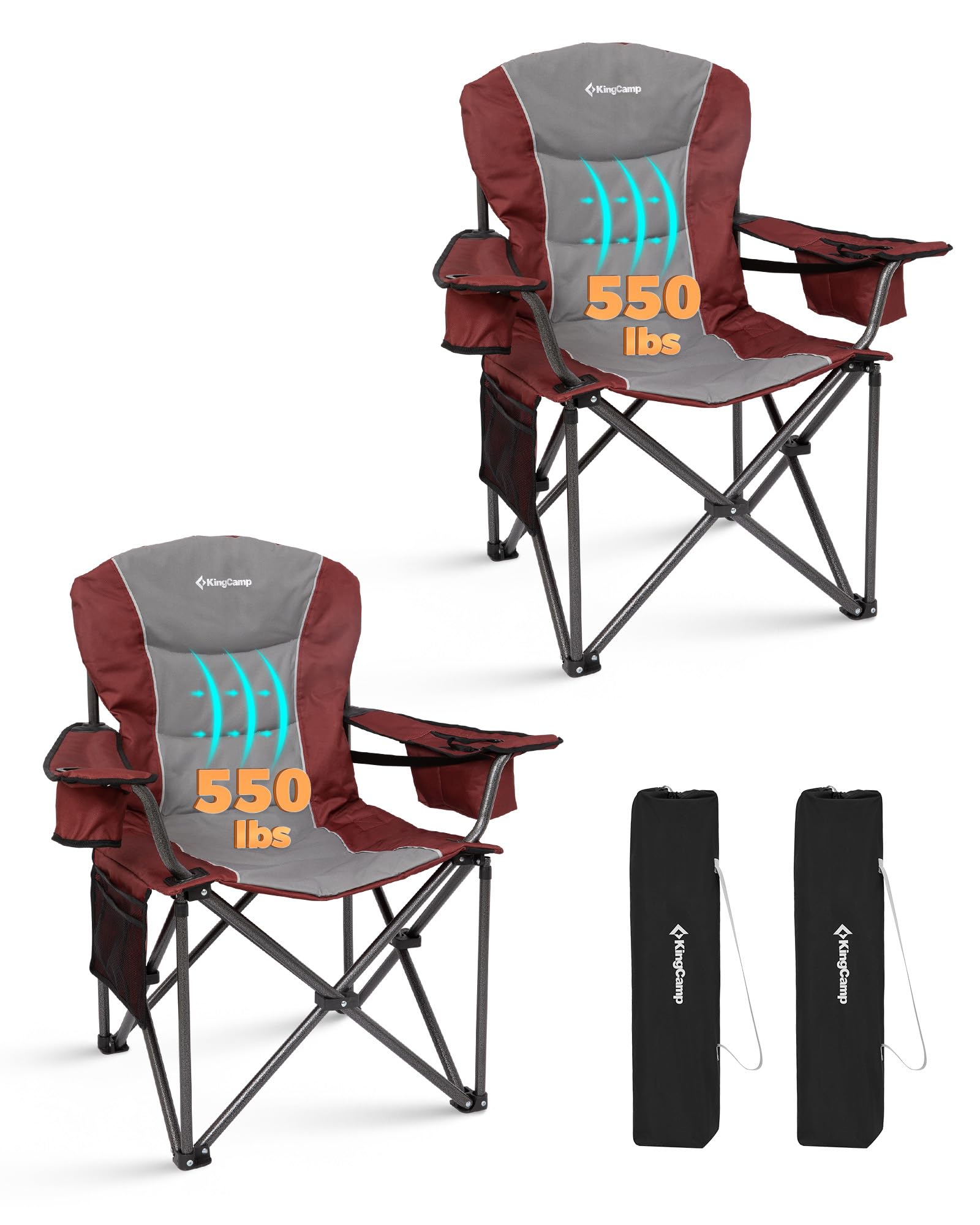 KingCamp Oversized Camping Chair With Lumbar Support