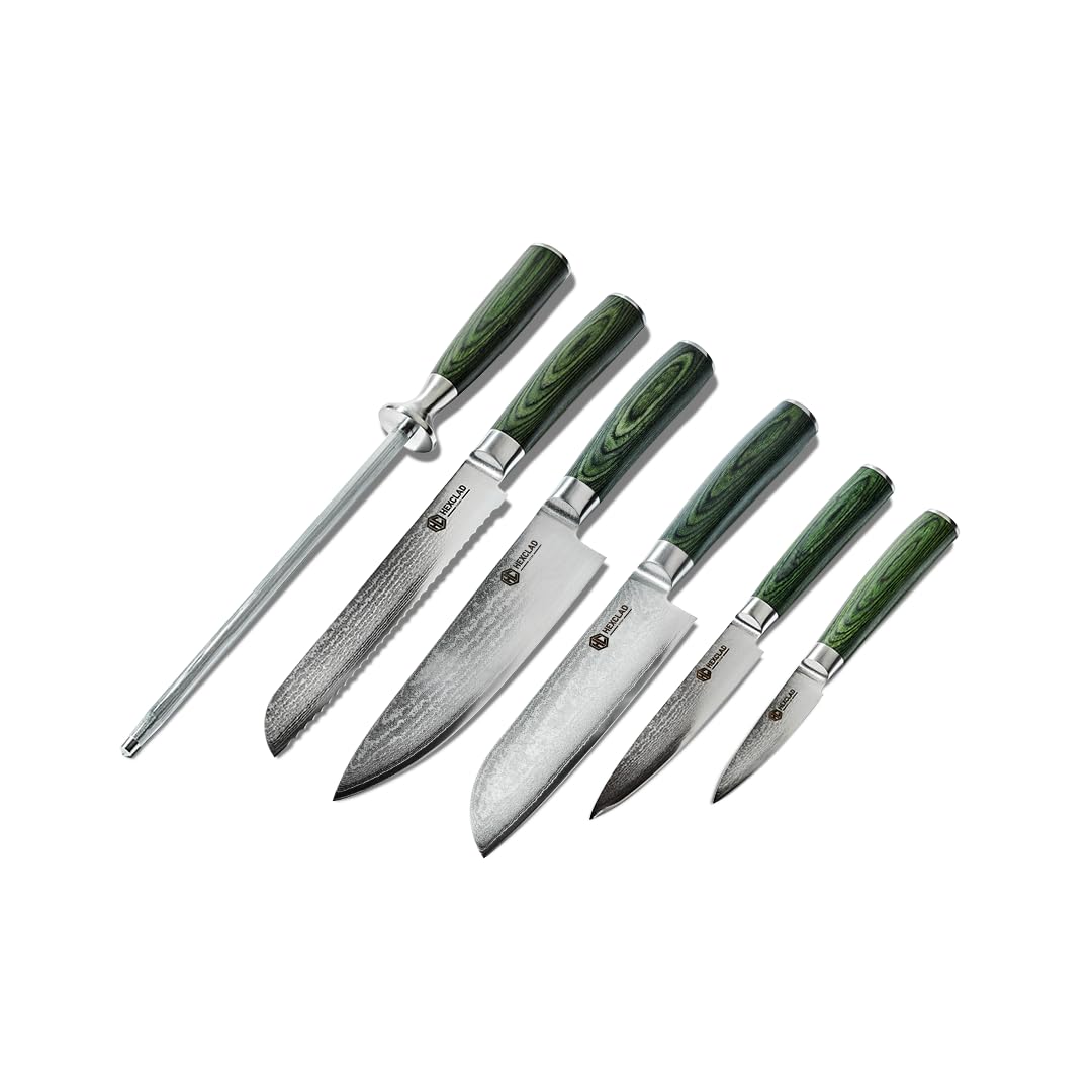 HexClad 6-Piece Damascus Knife Set