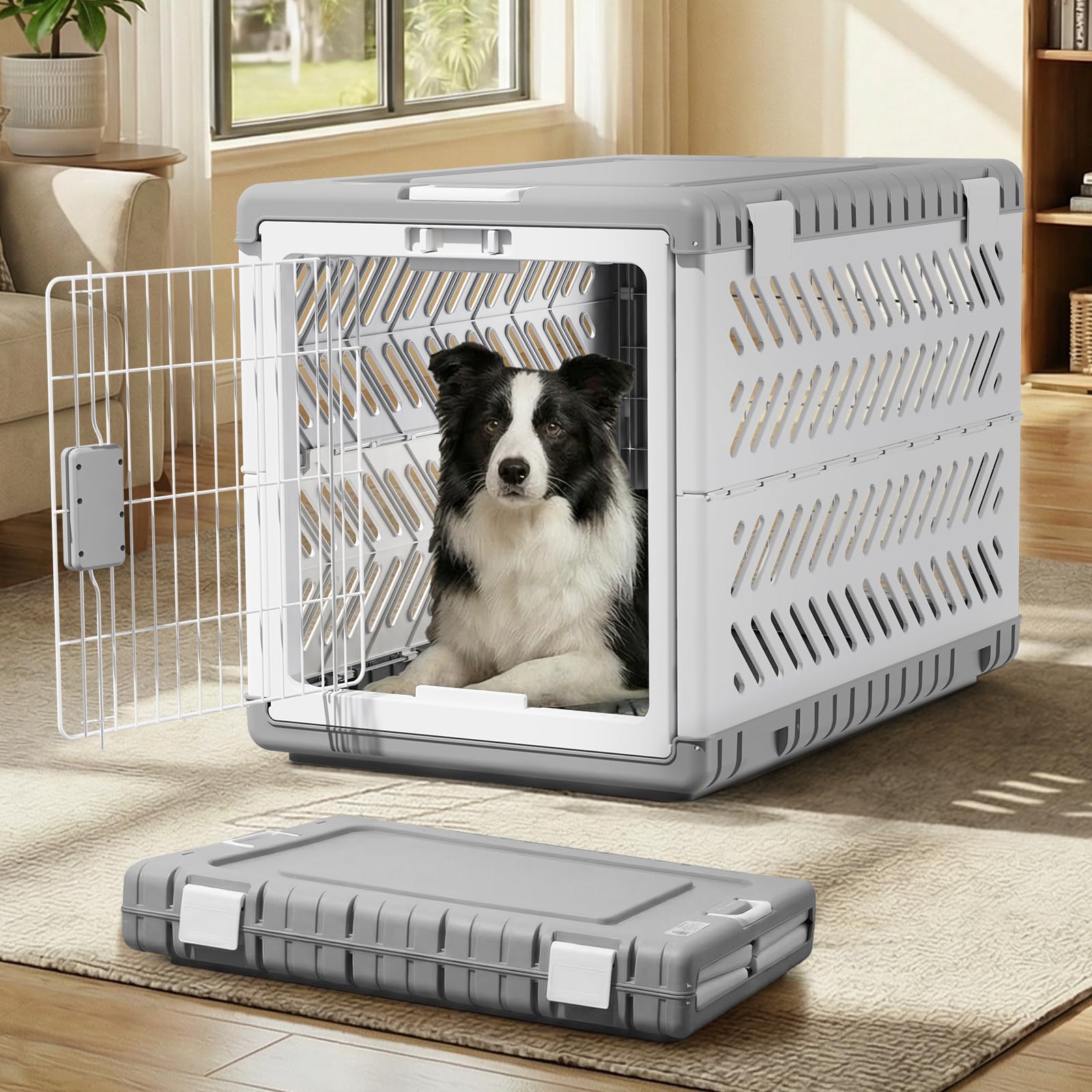 Collapsible Dog Crate for Large/Medium Dogs