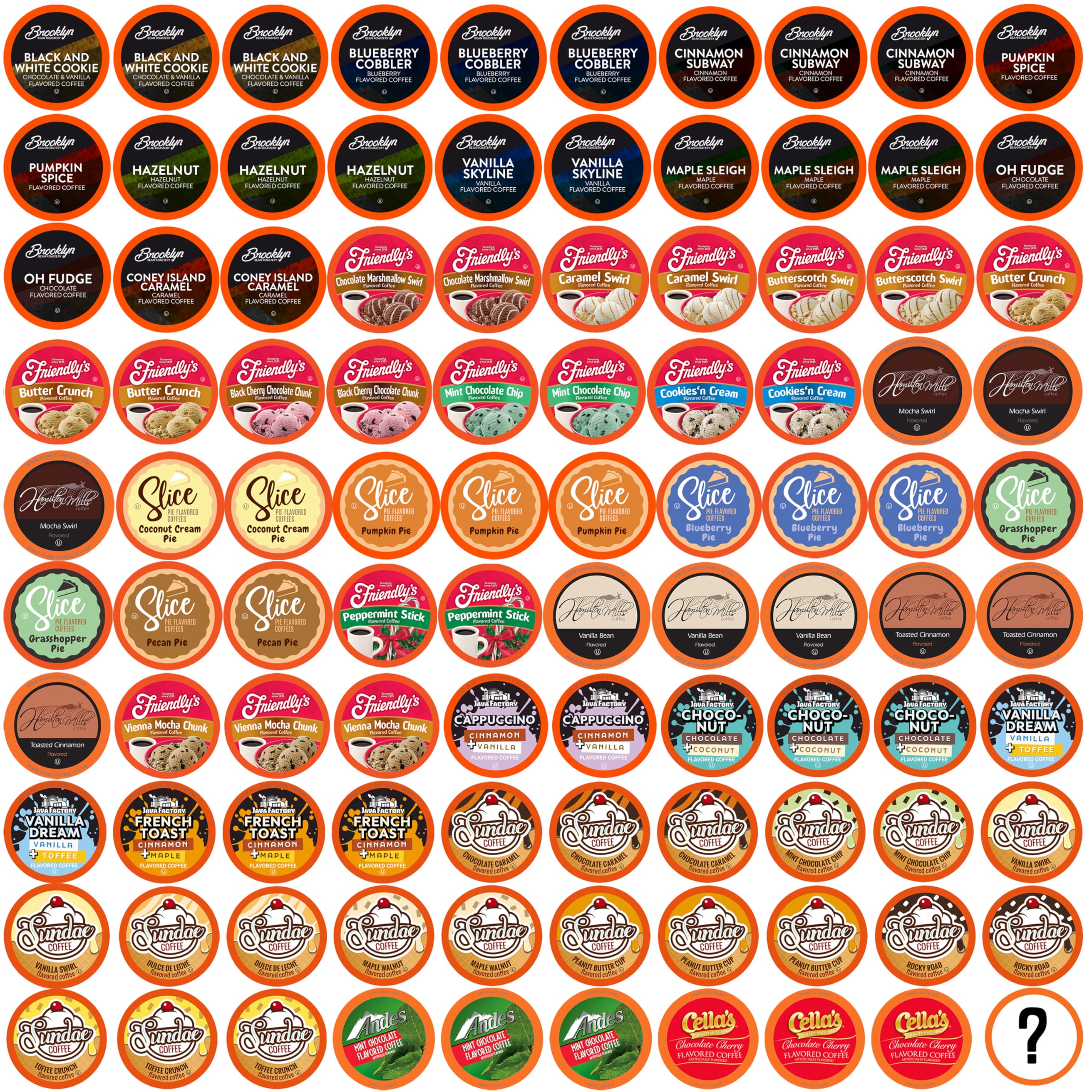 Two Rivers Assorted Flavored Coffee Pods, 100 Count