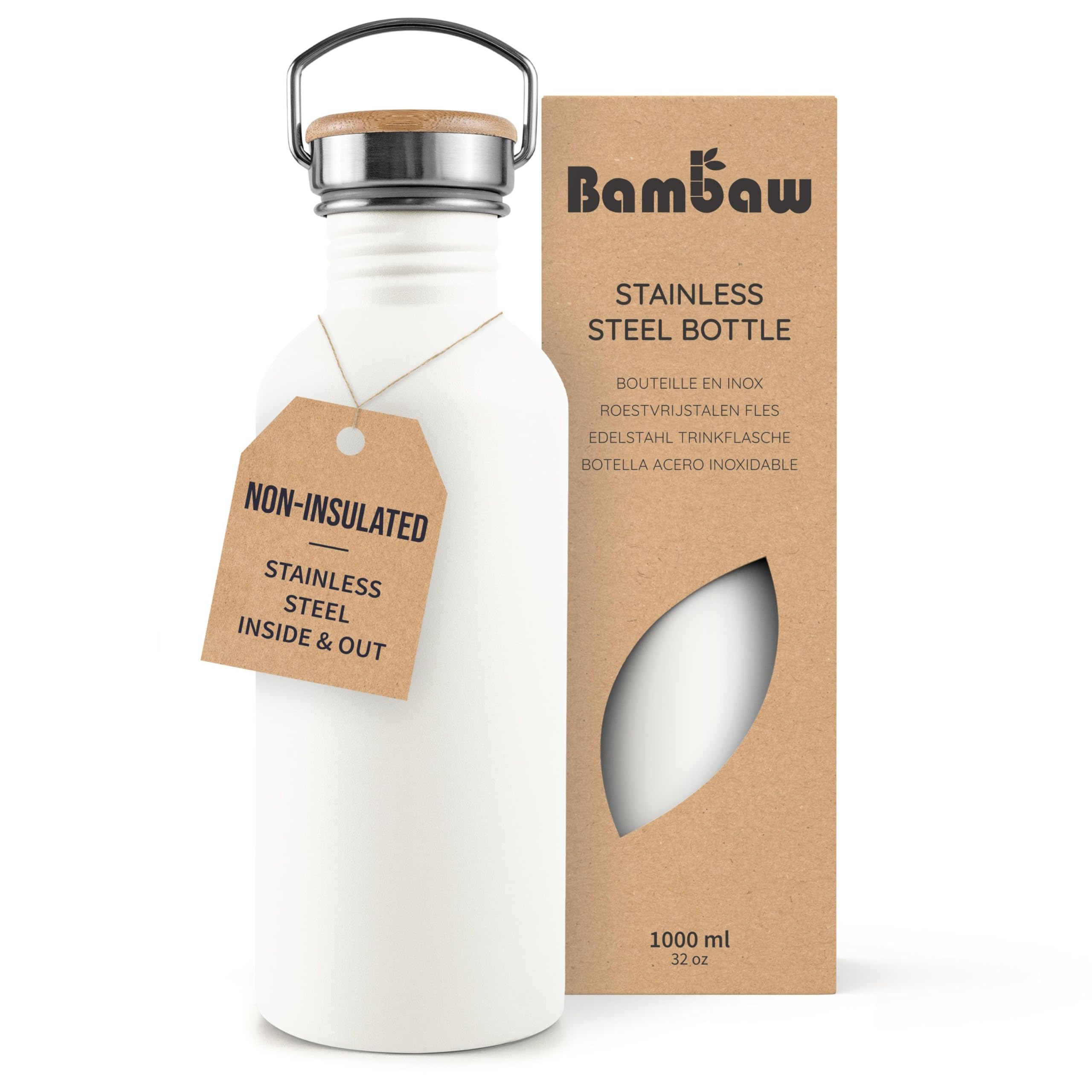 Bambaw 1 Litre Stainless Steel Water Bottle
