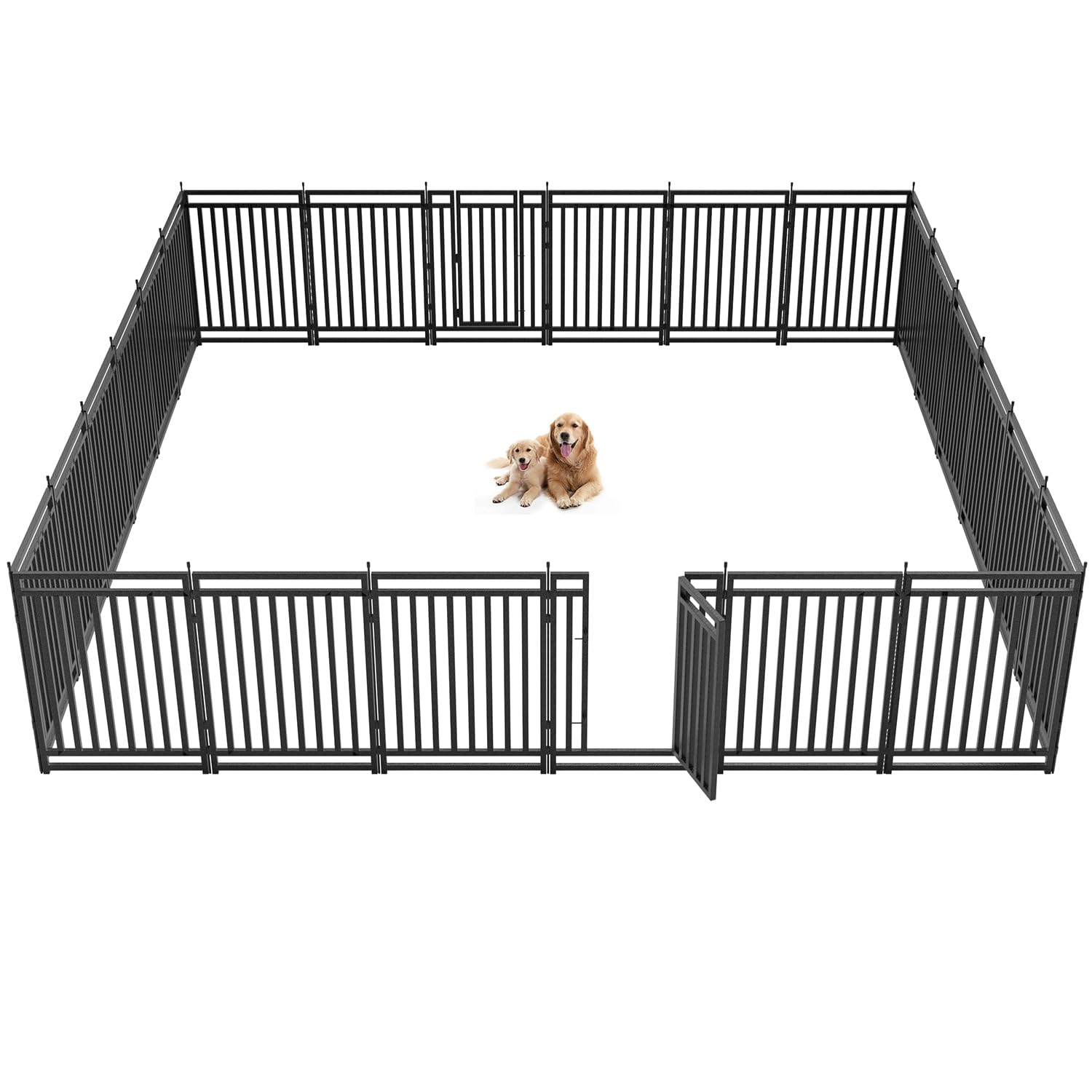 Petorldog 40-Inch Metal Dog Fence, 16 Panels