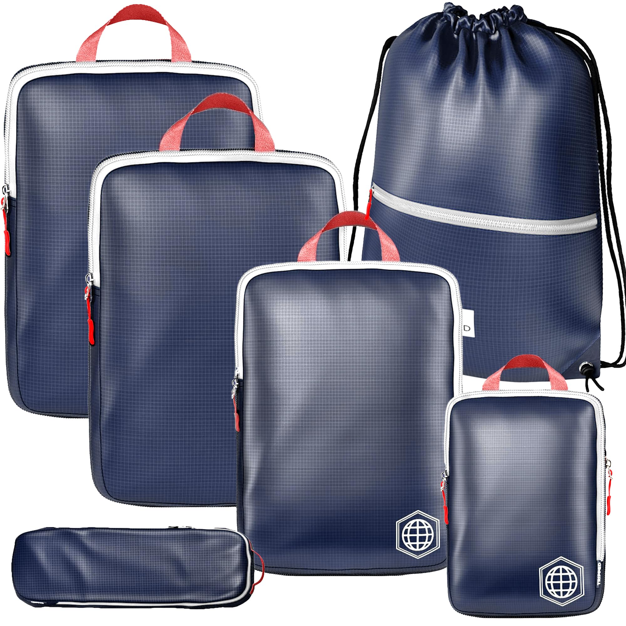 TRIPPED Travel Gear Extra Large Compression Packing Cubes 6-Piece Set