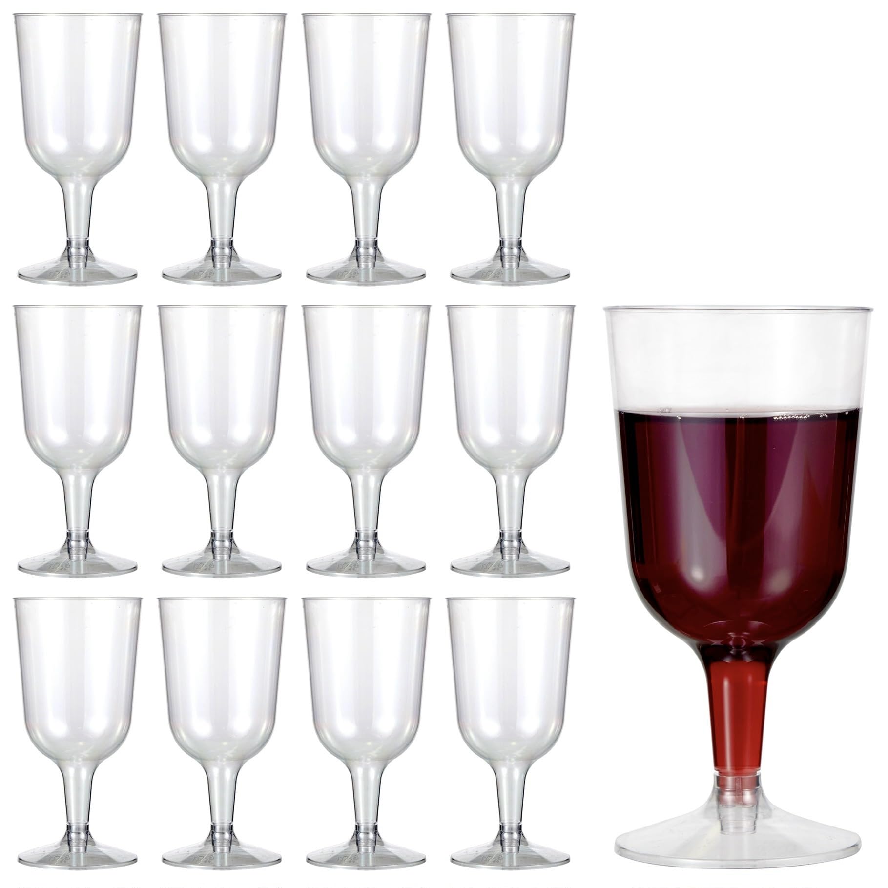 MATANA 12 Premium Plastic Wine Glasses