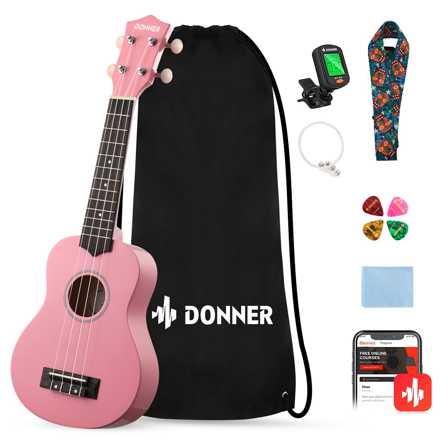 Donner Rainbow Series Soprano Ukulele