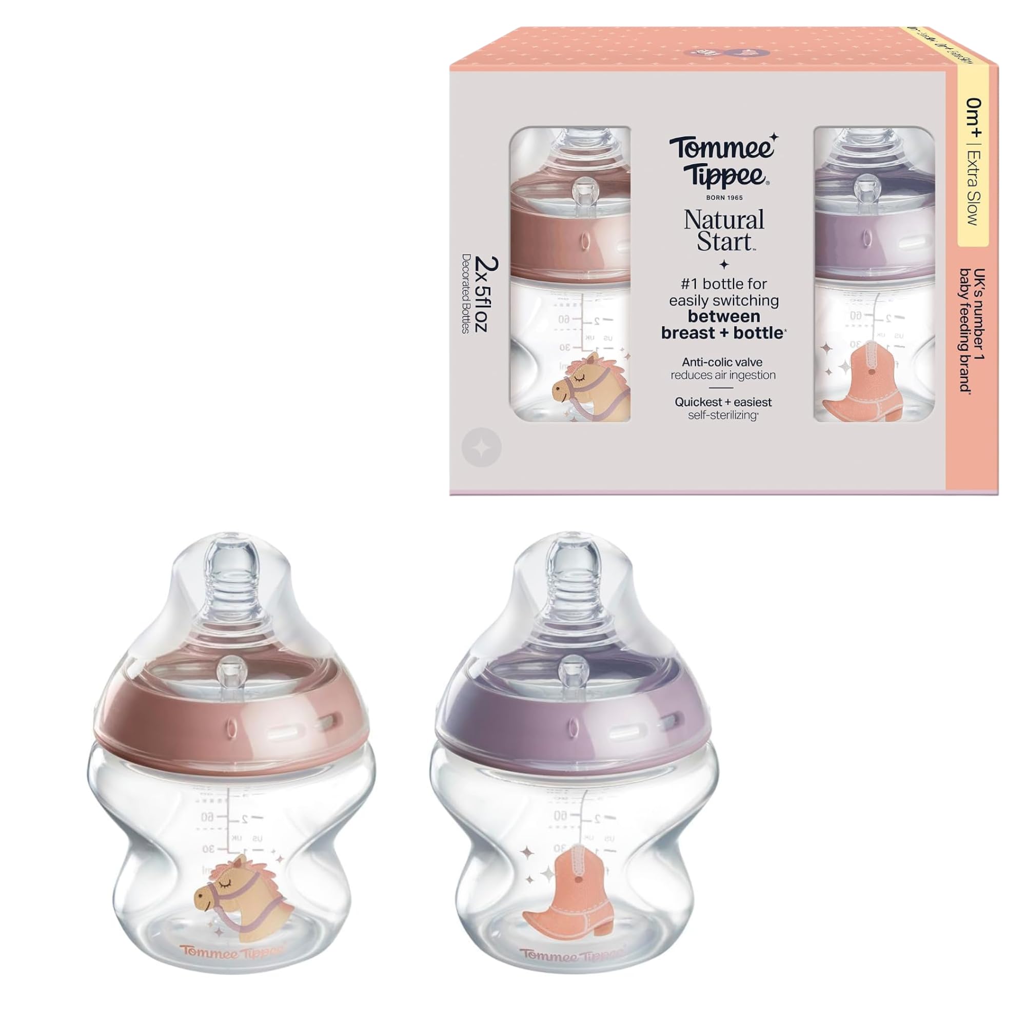 Tommee Tippee Natural Start 5 oz Newborn Bottles