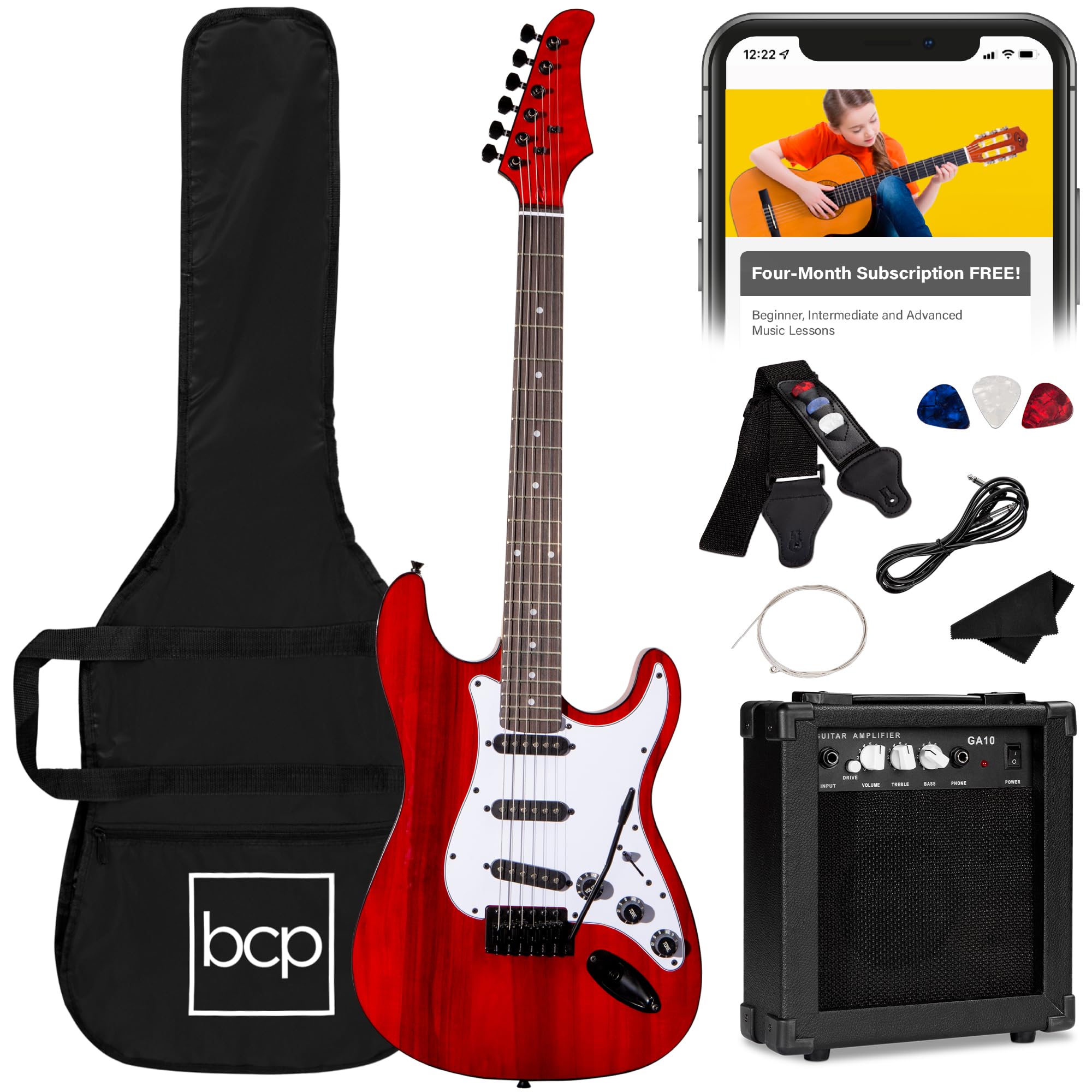 Best Choice Products 39in Beginner Electric Guitar Starter Kit