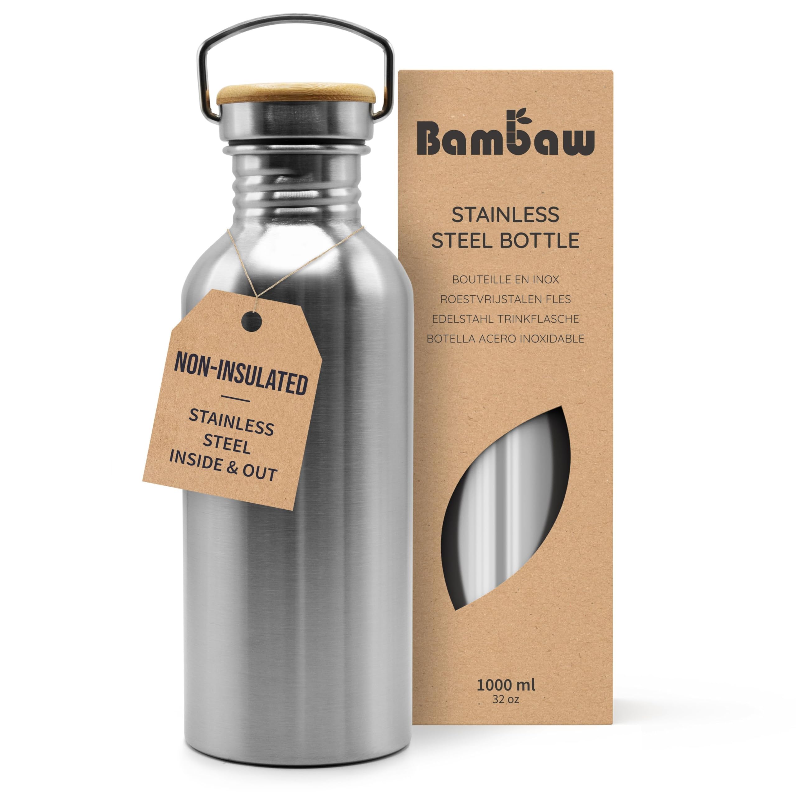 Bambaw Stainless Steel Water Bottle 32 oz