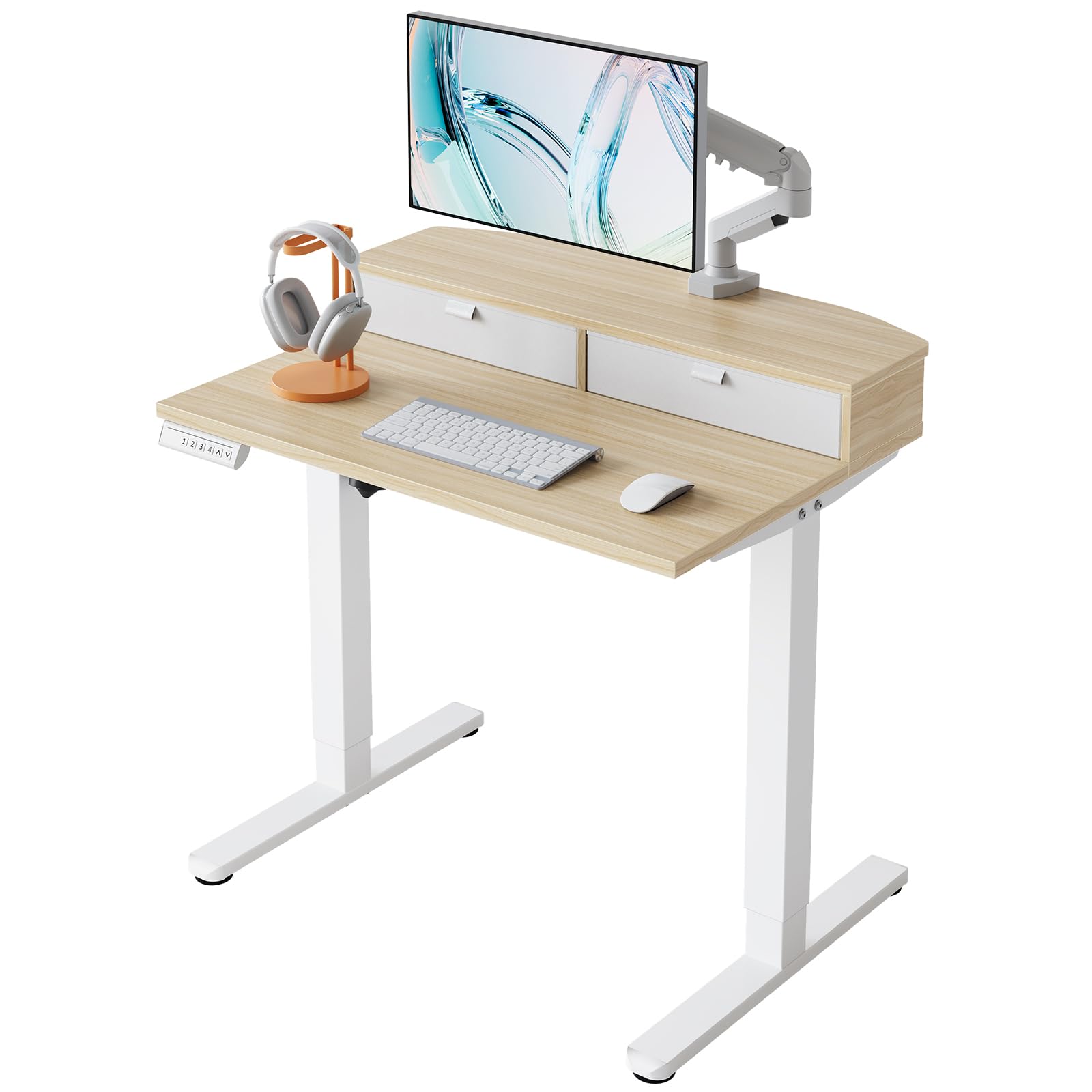 HUANUO 32-Inch Standing Desk with Drawers