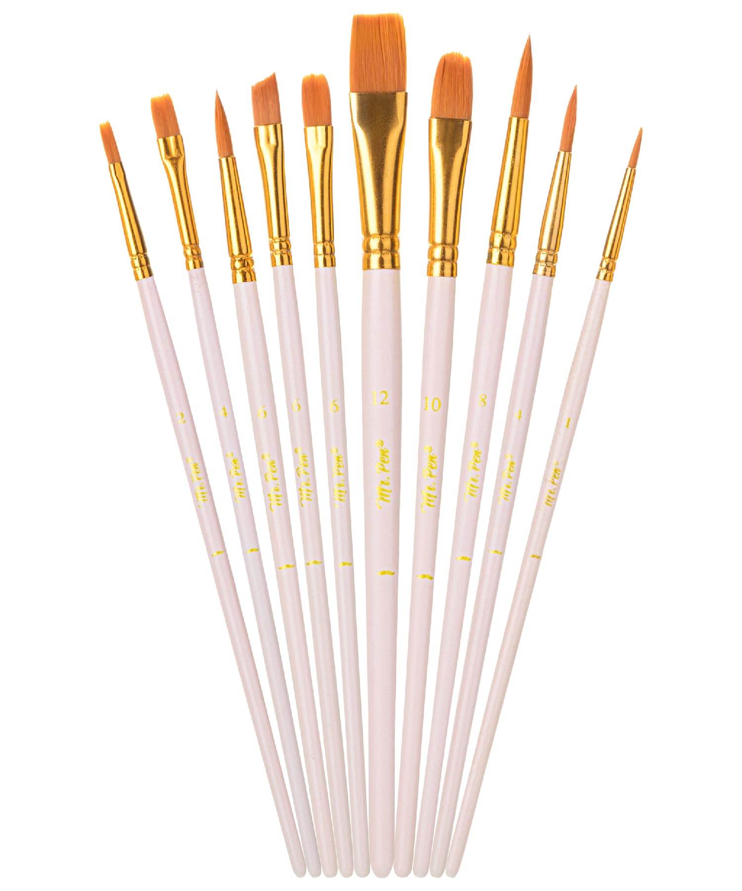 Mr. Pen Acrylic Paint Brushes, 10-Pack