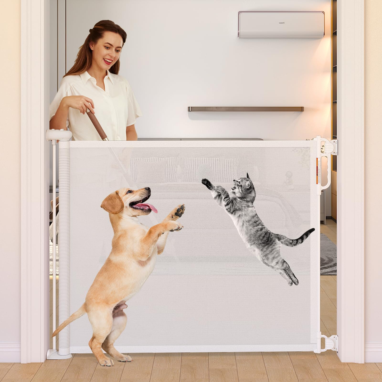 Momcozy Extra-Wide Retractable Mesh Baby Gate