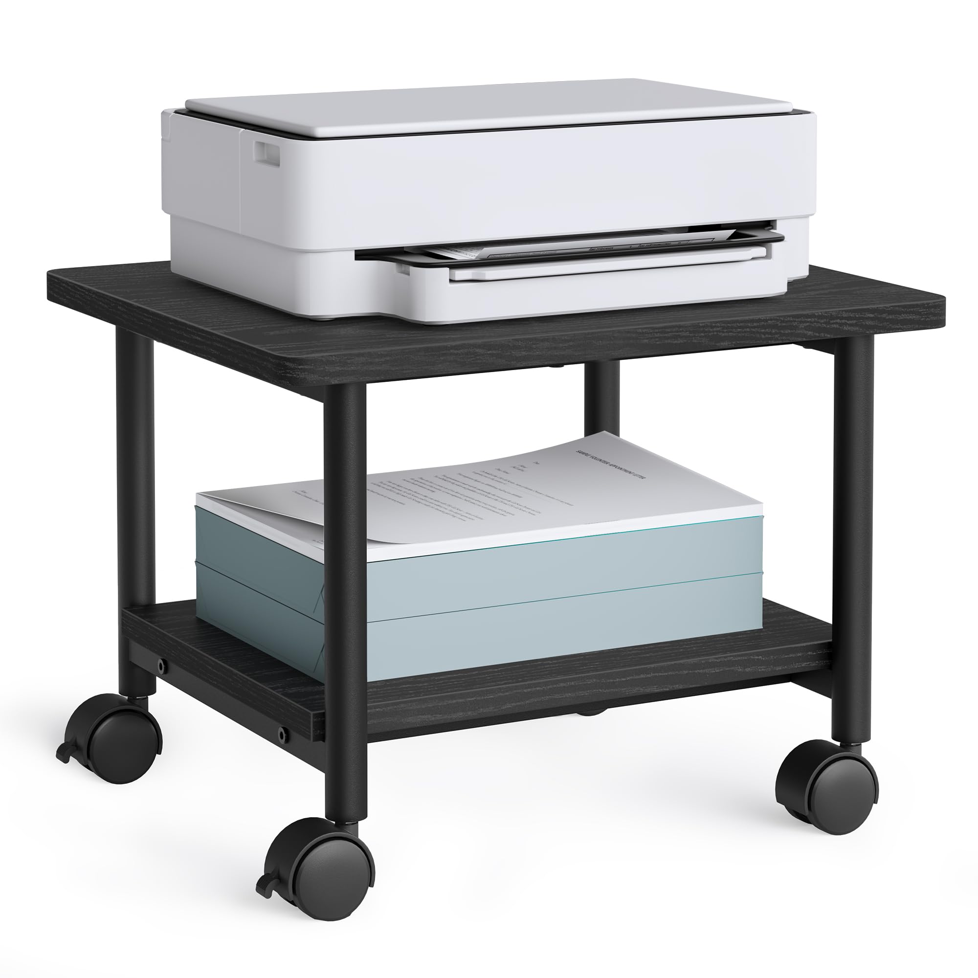 VASAGLE 2-Tier Printer Stand, Black