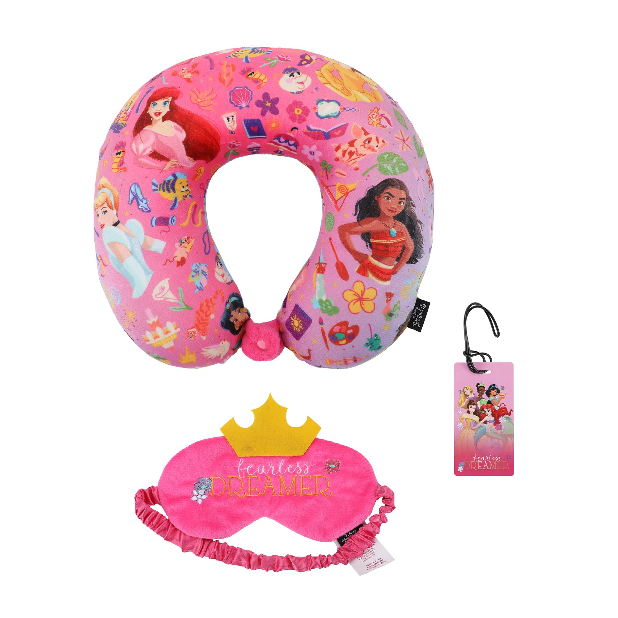 Disney Princess 3-Piece Neck Pillow Travel Set