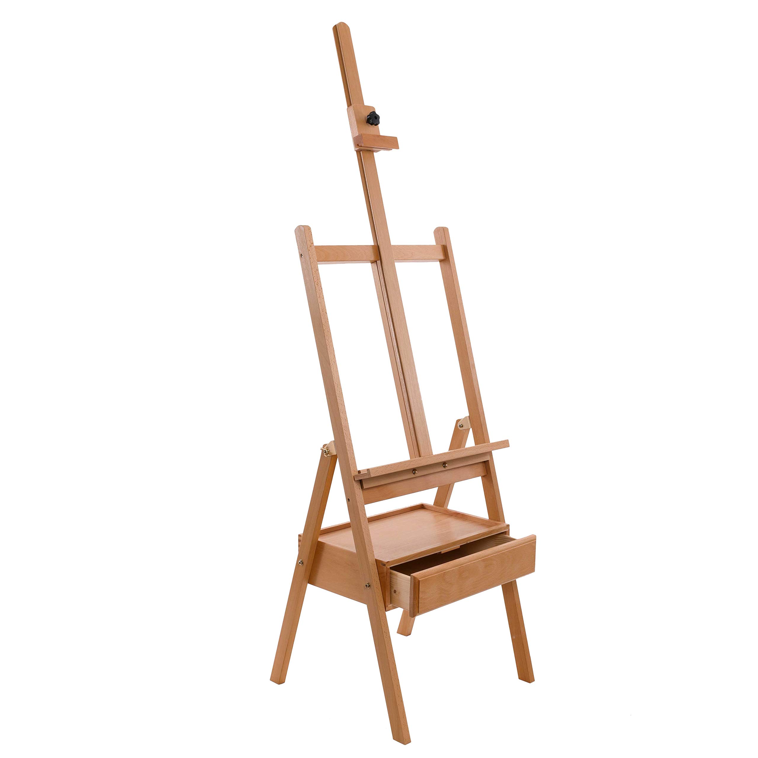 U.S. Art Supply Large H-Frame Easel With Drawer