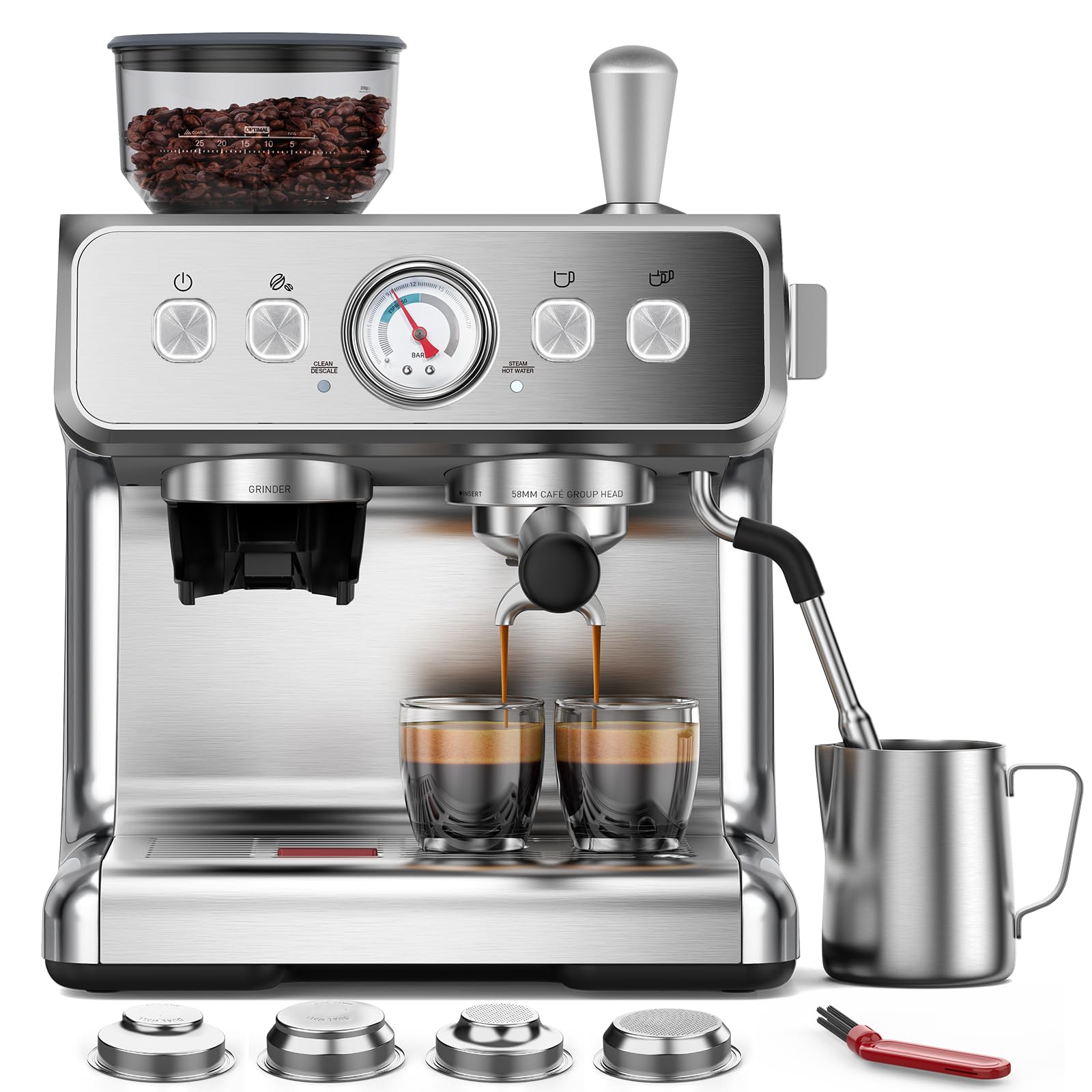 Electactic 15 Bar Espresso Machine, Dual Boiler