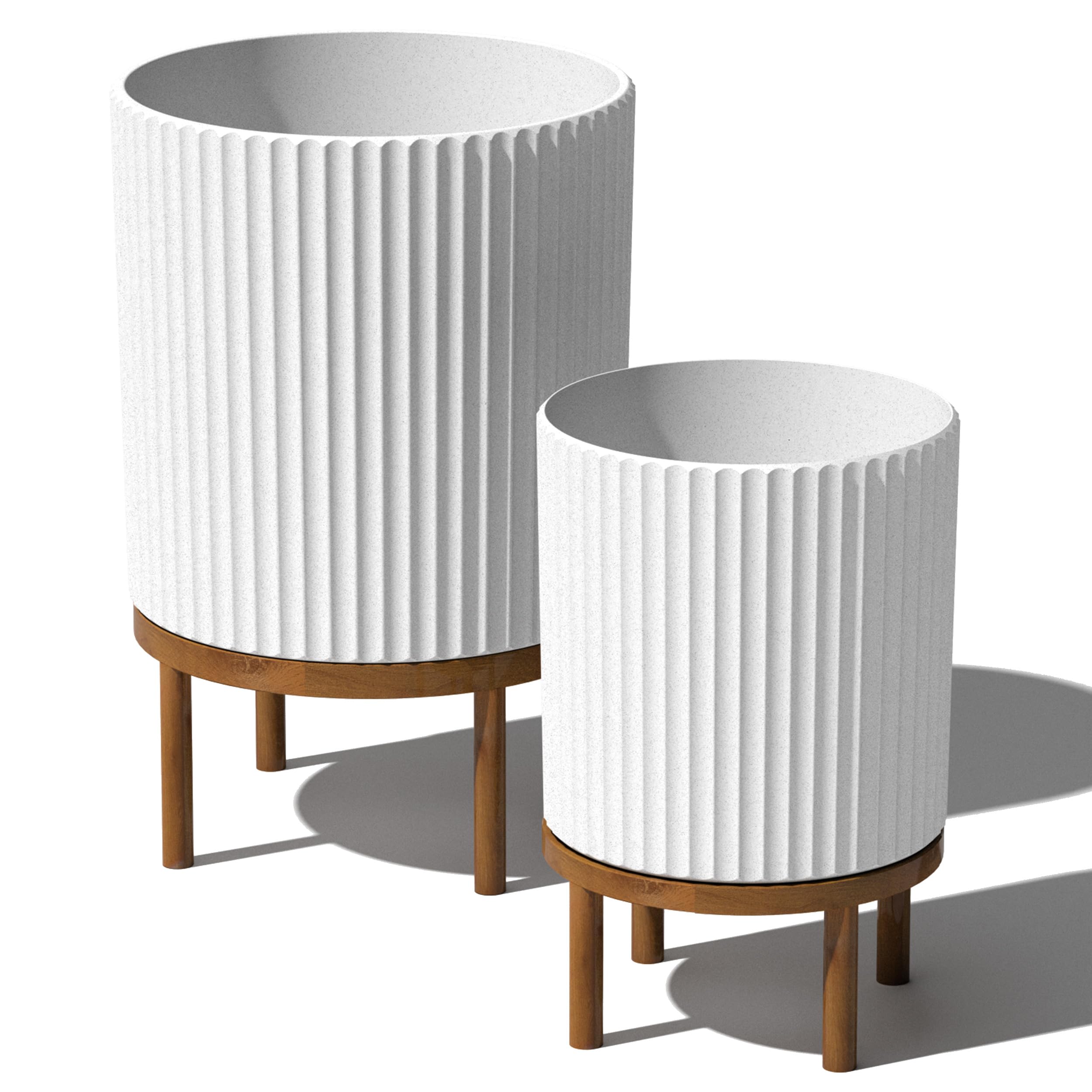 Veradek Demi Series Planter with Wooden Stand