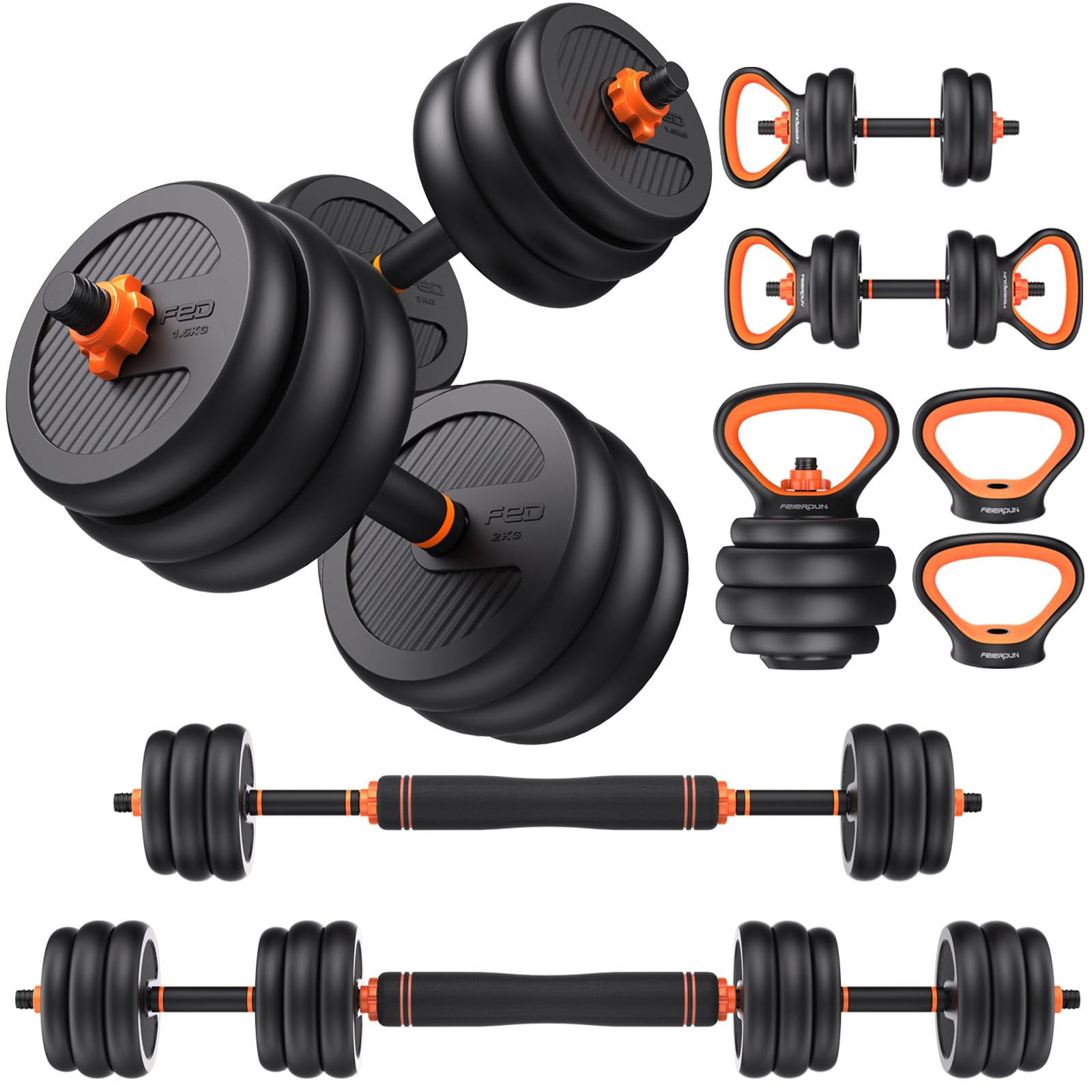 FEIERDUN Adjustable Dumbbell Set
