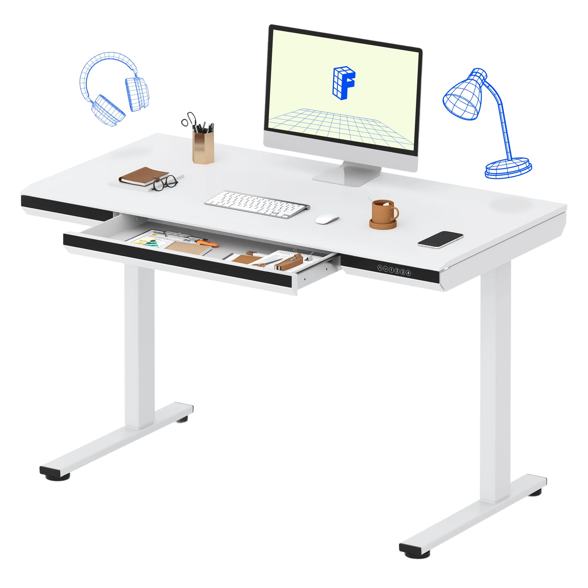 FLEXISPOT One-Piece 48-Inch Standing Desk