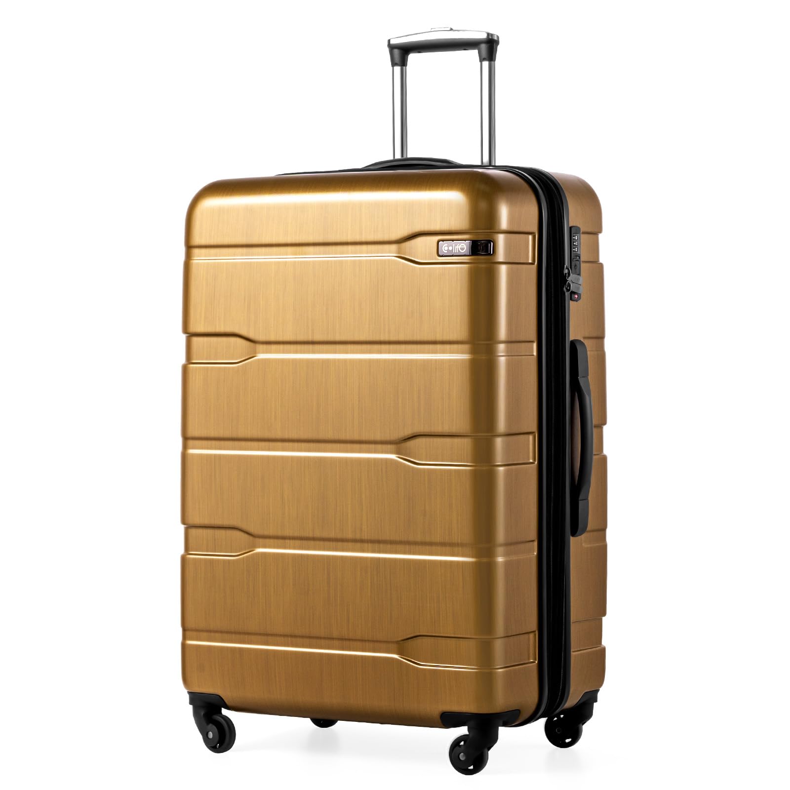 Coolife 3 Piece Luggage Set Suitcase Hardside